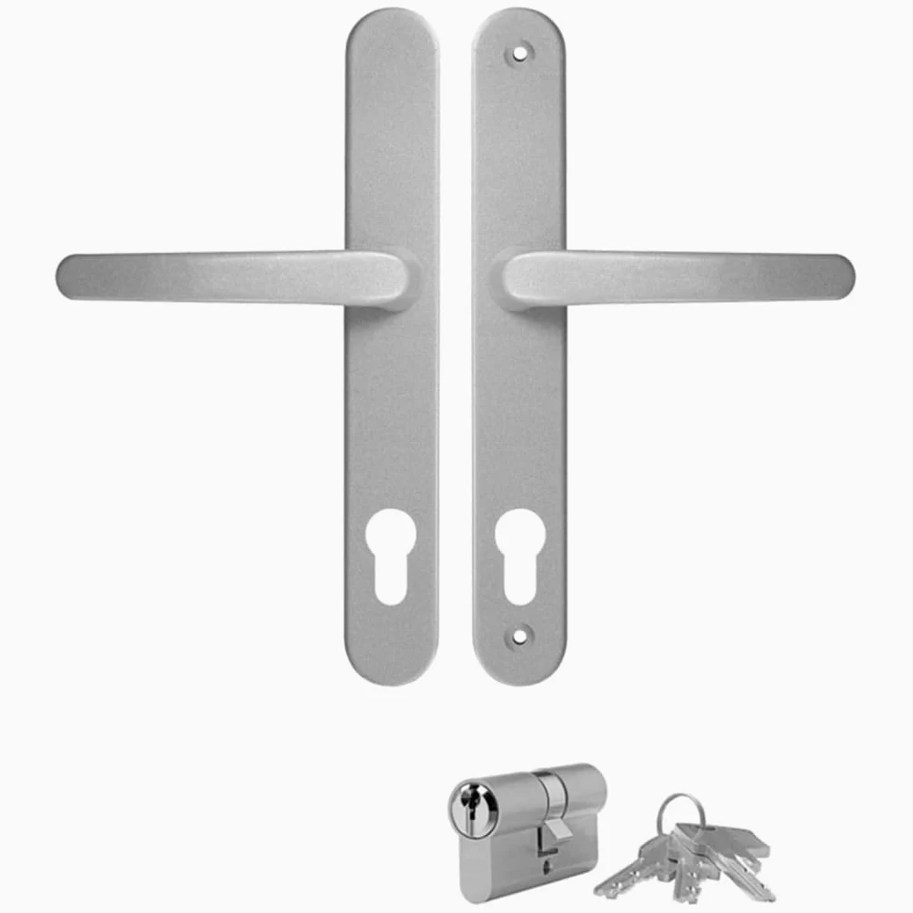 vidaXL Porta di Ingresso Destra/Sinistra Antracite e Bianco Misure Diversi