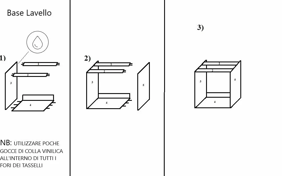 Base da lavello d appoggio con Le Seguenti Misure l=80 cm p=55 cm h=72 cm Colore Noce con spedizione in Kit Senza Ante