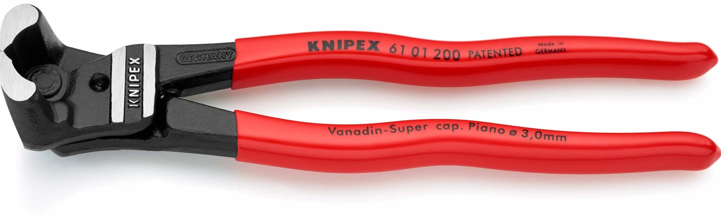 KNIPEX Tronchese con taglienti frontali per bulloni a grande forza di taglio rivestiti in resina sintetica 200 mm, 61 01 200
