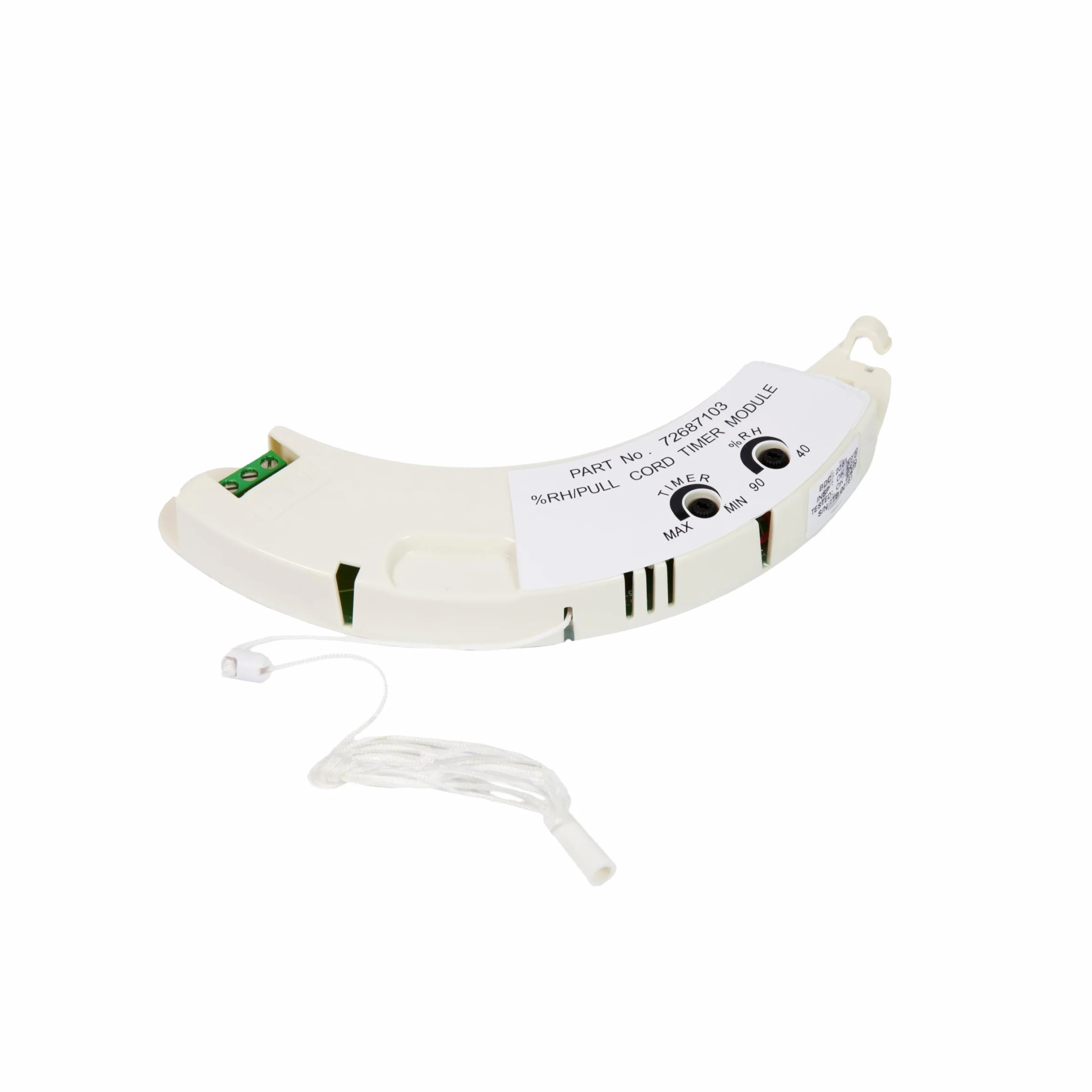 Airflow iCON HTM – Modulo Plug-in con Sensore di Umidità Regolabile (40–90% UR), Timer Programmabile (2–45 min) e Attivazione con Corda per Ventilatori iCON 15, 30 e 60 – Garanzia di 3 Anni