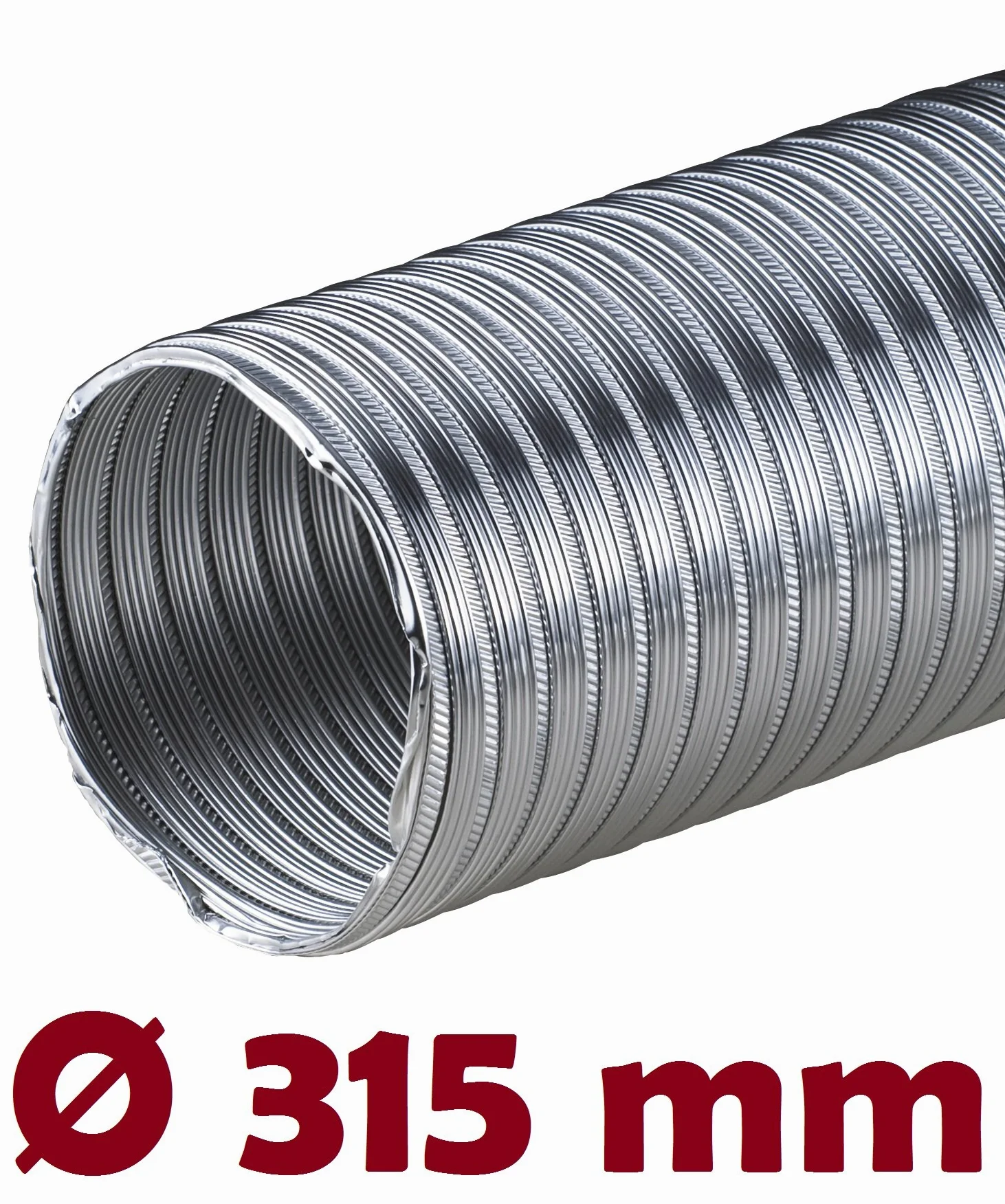 Tubo flessibile in alluminio 2,60 m tubo flessibile per tubi ø 315 mm 315 mm tubo in alluminio Flex tubo flessibile alluminio tubo flessibile Flex in alluminio resistente al calore AF