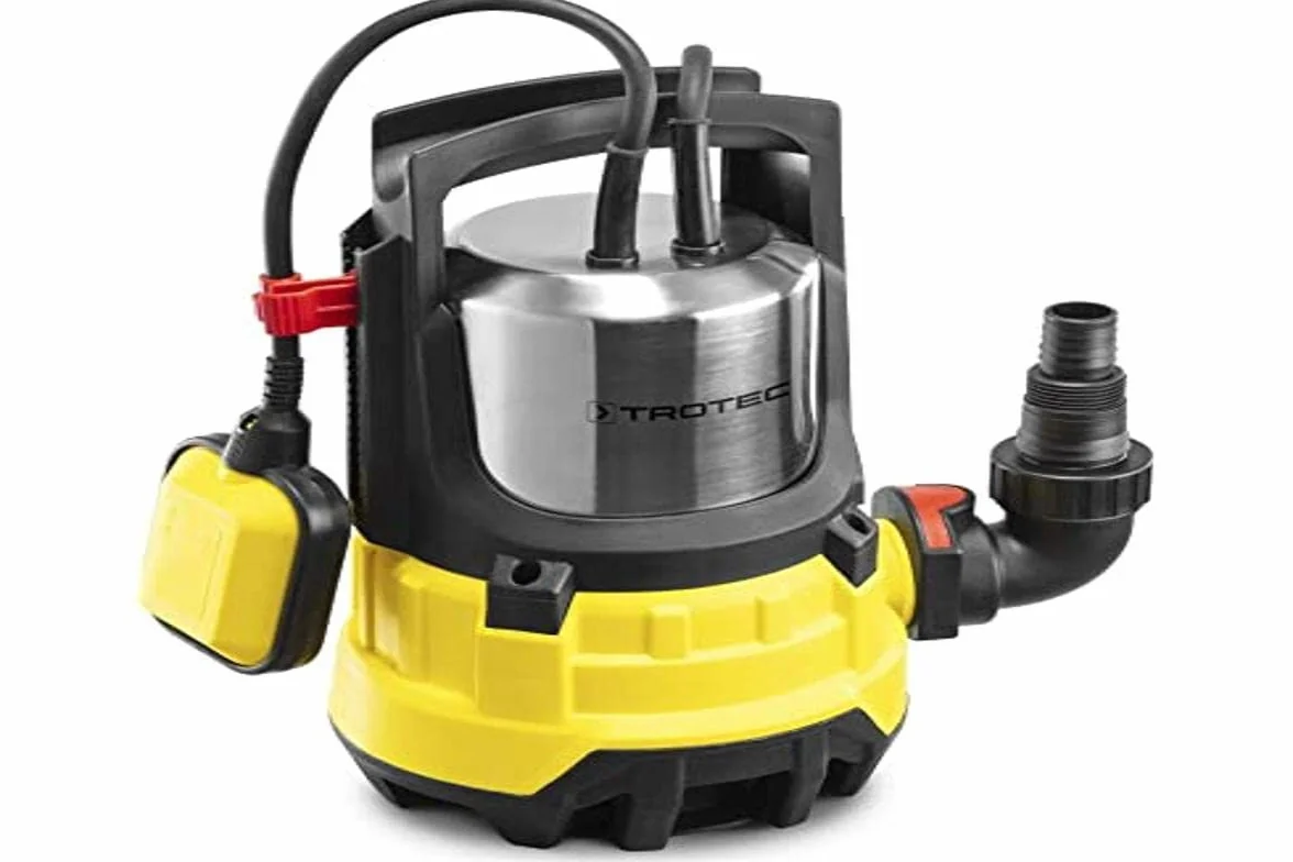 TROTEC POMPA sommersa TWP 11000 ES – Pompa per acque sporche – Portata 20000 l/h, Potenza 1.100 Watt, Profondità massima di immersione 7 m, Protezione da funzionamento a secco, IPX8