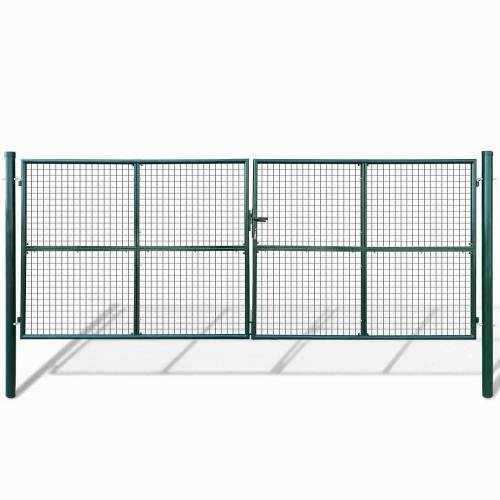 vidaXL Cancello da Giardino in Rete 400x150 cm