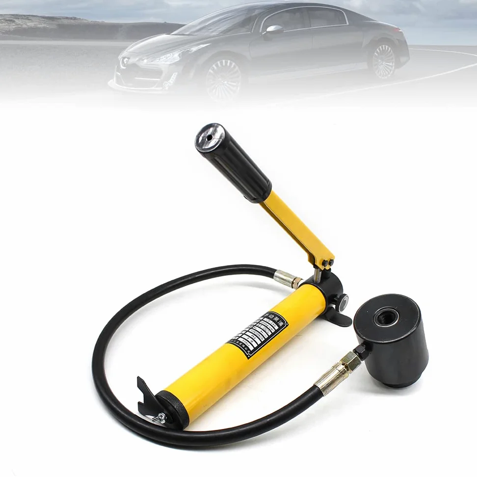 Kit di Macchinari per Punzonatura Idraulica, Punzonatrice idraulica, 15T, 10 Fori, 101 Millimeters, Alluminio, Acciaio, Plastica, Giallo, Lega di acciaio e plastica