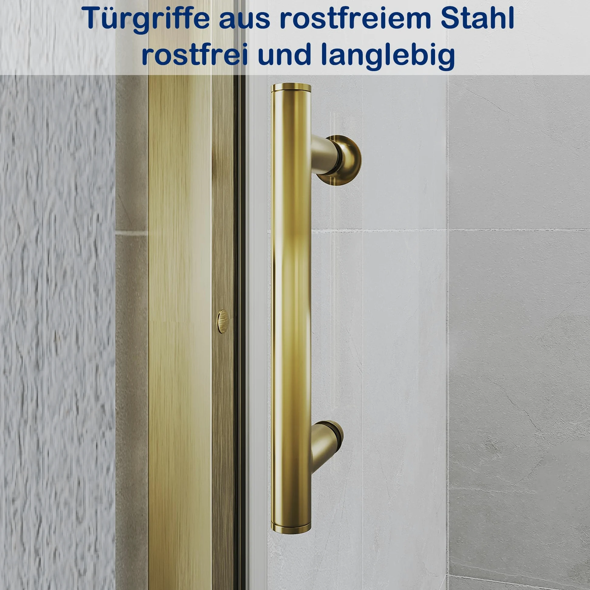 Porta scorrevole 110 x 185 cm, porta doccia in vetro di sicurezza da 5 mm, vetro trasparente (ESG) doccia con manico a forma di H, porta doccia per piccoli bagni
