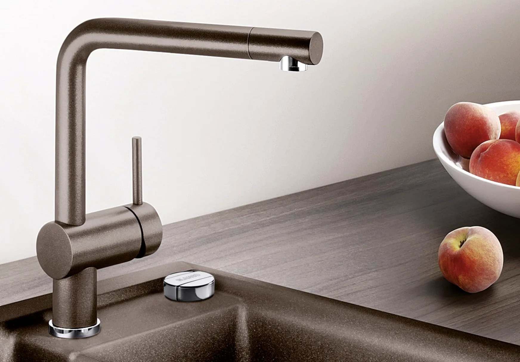 BLANCO LINUS | Rubinetto da cucina in bianco morbido | alta pressione | antiriflusso | cartuccia in ceramica | qualità sicura dell'acqua e risparmio idrico