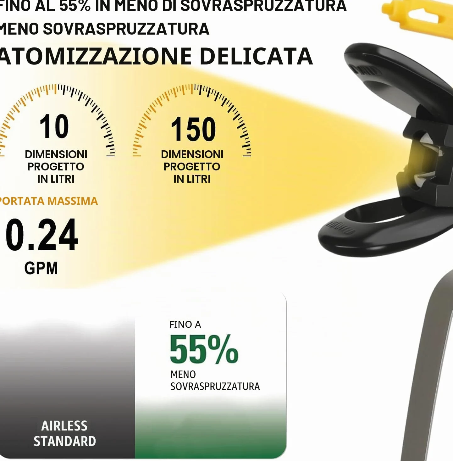 Airless Spruzzatore Vernice 3200psi, Produttività Avanzata Senza Assottigliamento per La Pittura Fai-da-te per Interni Della Casa Esterna