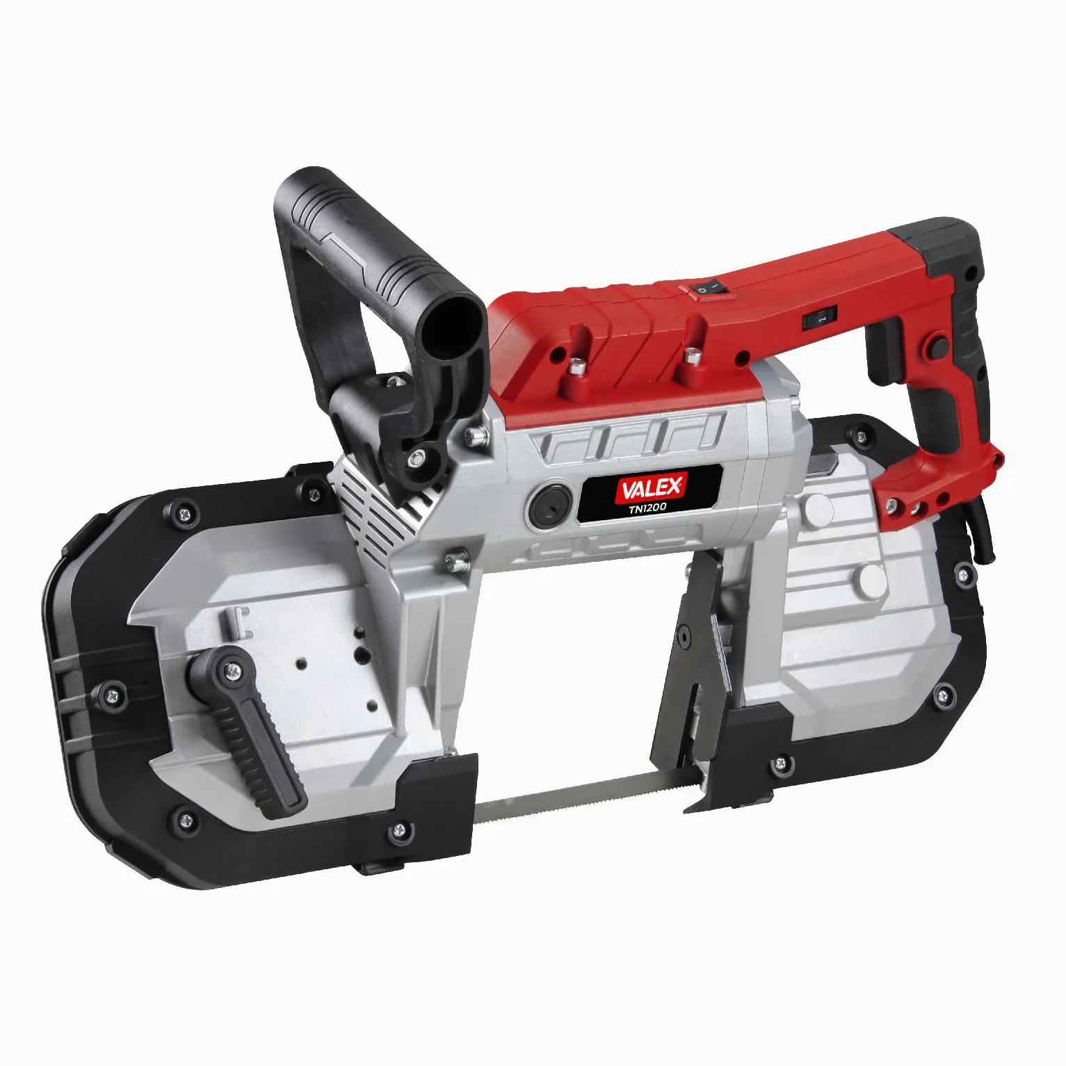 Valex TN1200 Sega a Nastro Portatile, 1200W, per Metalli e Profilati Plastici, Taglio max Ø127mm, con Piedistallo