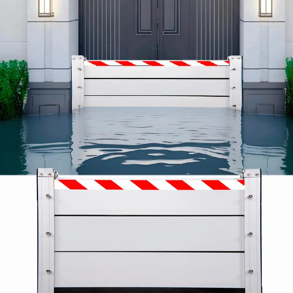 Paratia Antiallagamento per Porta L 118cm x H 40cm, Kit Soglia Barriera Antiallagamento per Porta Garage, Porta Della Barriera di Protezione Contro Le Inondazioni, per Cantina, Porta D'Ingresso