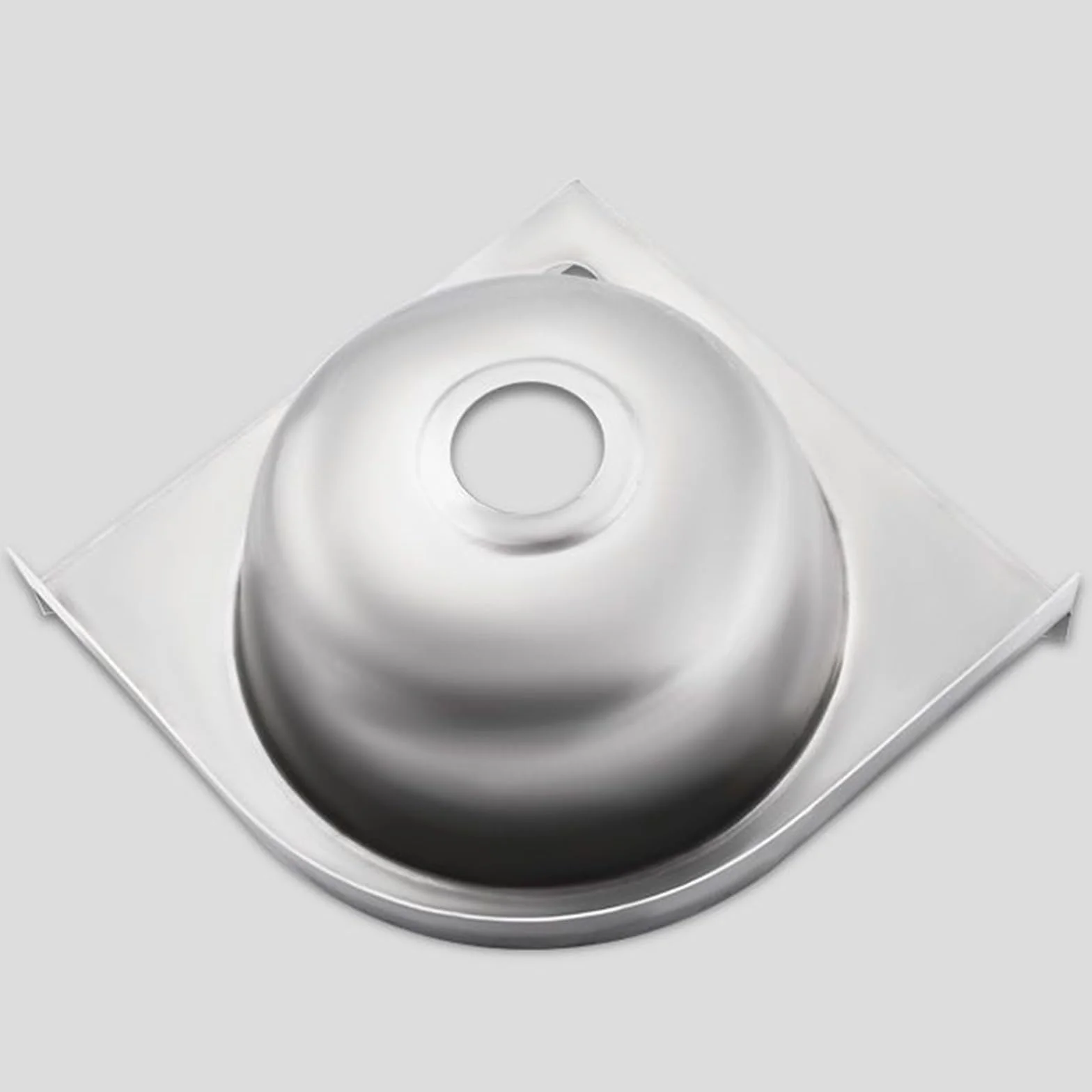 Lavabo ad Angolo in Acciaio Inox, Lavabo da Parete Triangolare, Lavello in Acciaio Inox con Rubinetto Acqua Calda e Fredda, Salvaspazio per Bagno, Camper, Barca, WC, Garage