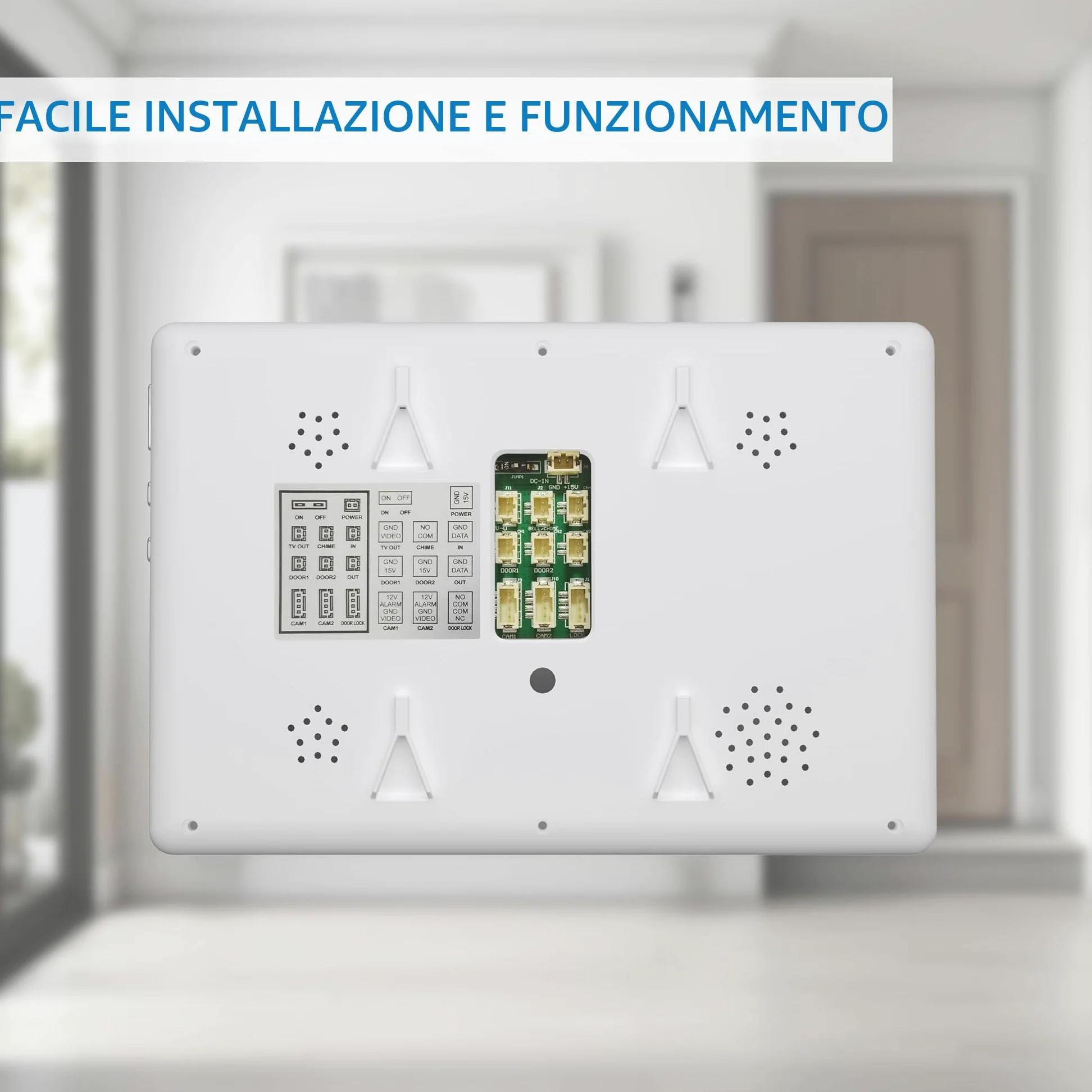 NIVIAN Videocitofono 2 Fili Analogico con Monitor 7" HQ Schermo Interno con Audio Bidirezionale | Piastra Esterna IP65 Antivandalica con Visione Notturna, Apriporte Elettrico. Smart Security