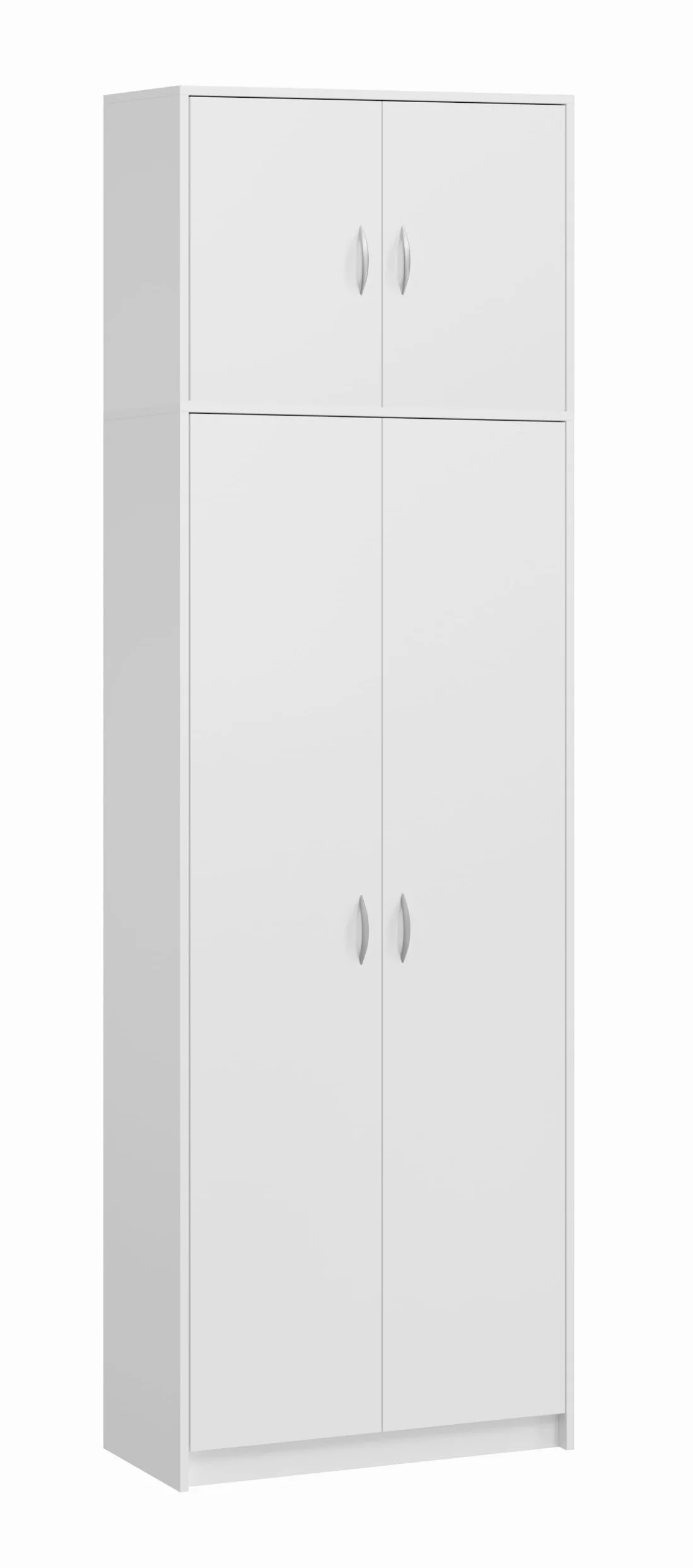 Mobile alto multiuso per scopa, pratico armadietto per aspirapolvere, 235 x 74 x 35 cm (Bianco)