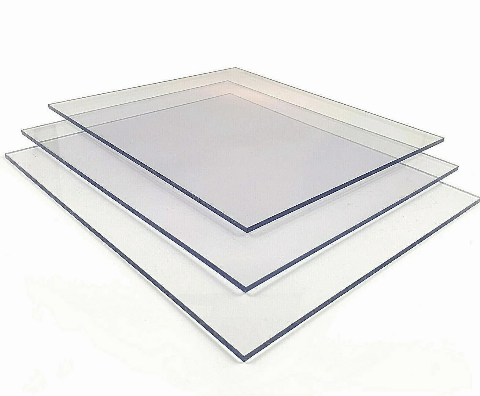 Pannelli in policarbonato da 6,0 mm, con protezione dai raggi UV, trasparenti, pannelli massicci (6,0 mm, 750 x 680 mm).