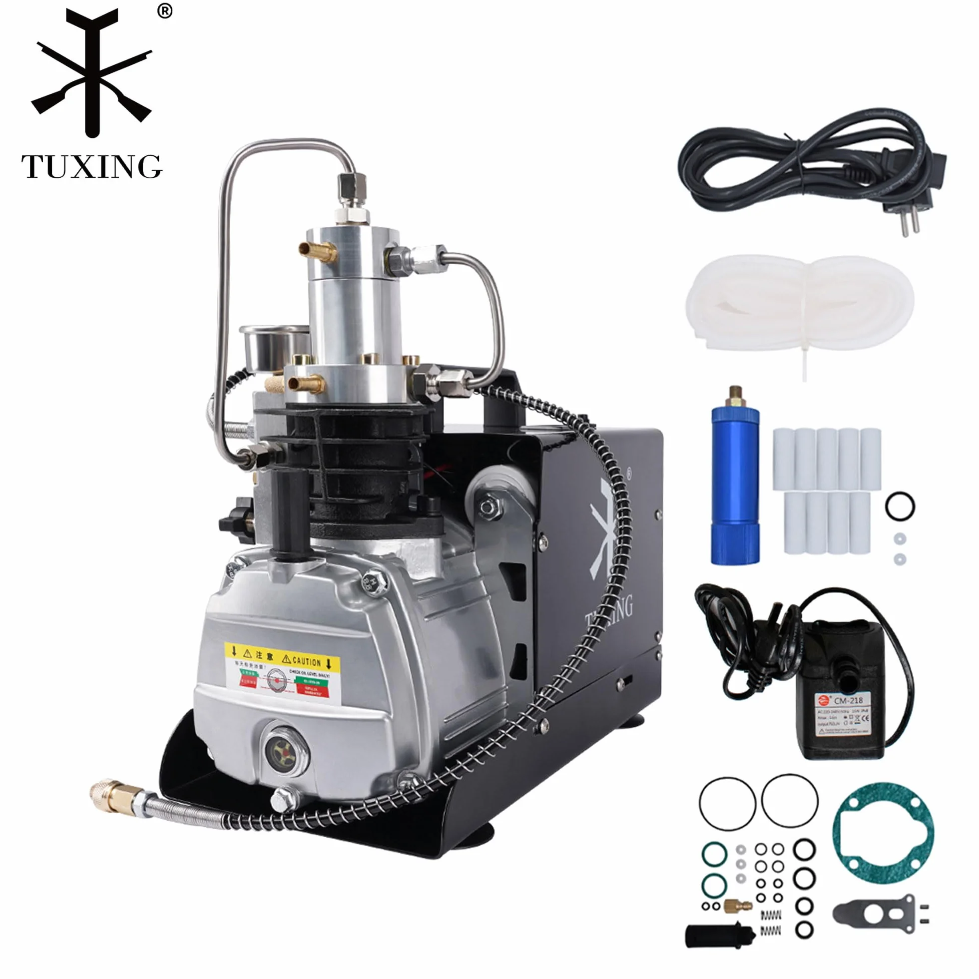 TUXING Compresor de Aire de Alta Presión 1800W Bomba Eléctrica de Alta Presión 30MPa 4500PSI Bomba de Compresor de Aire PCP Air Compressor Pump
