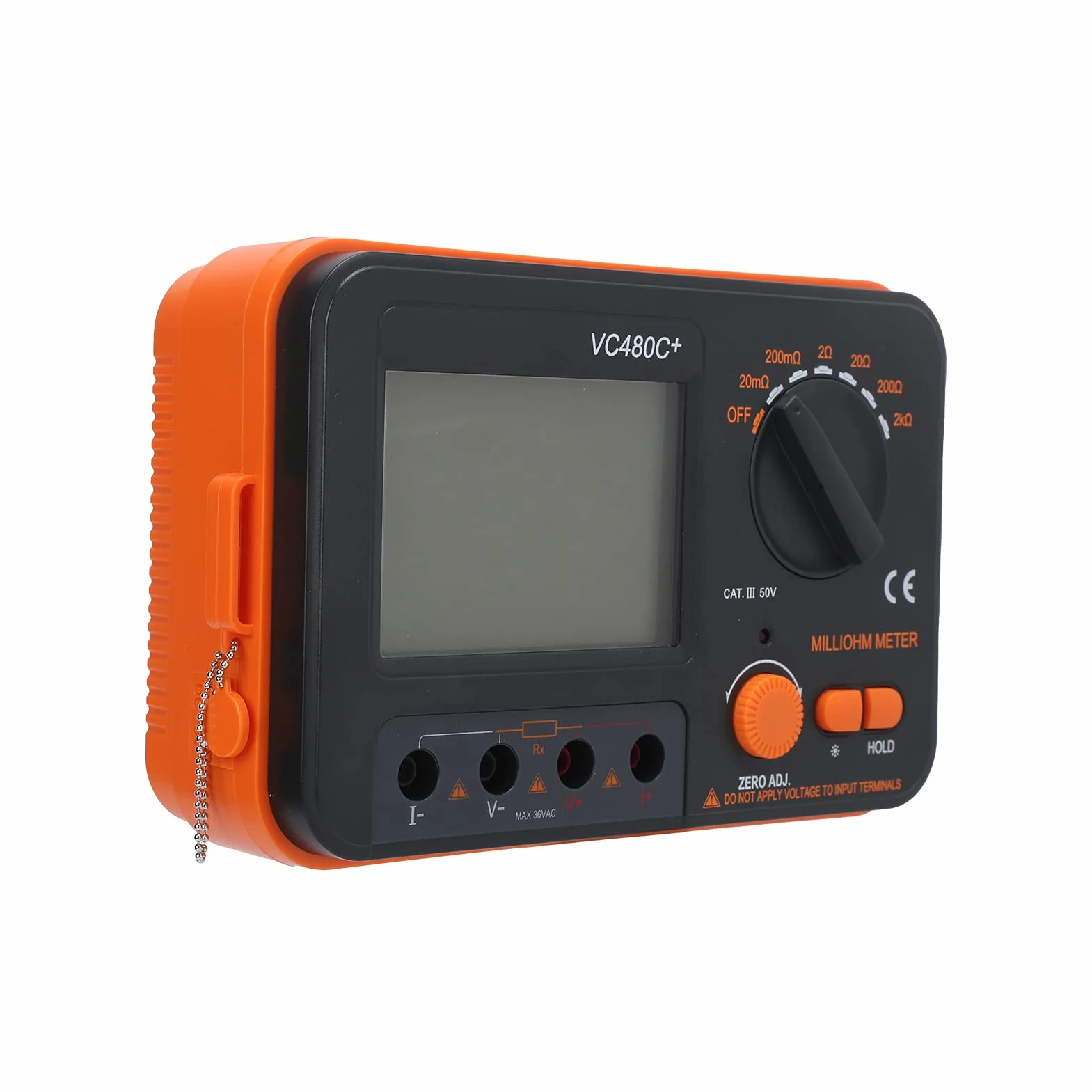 VC480C 0.01m 2k 6Gear Milliohmmetro Digitale 4 Fili Tester Basso per Misurazione Elettrica