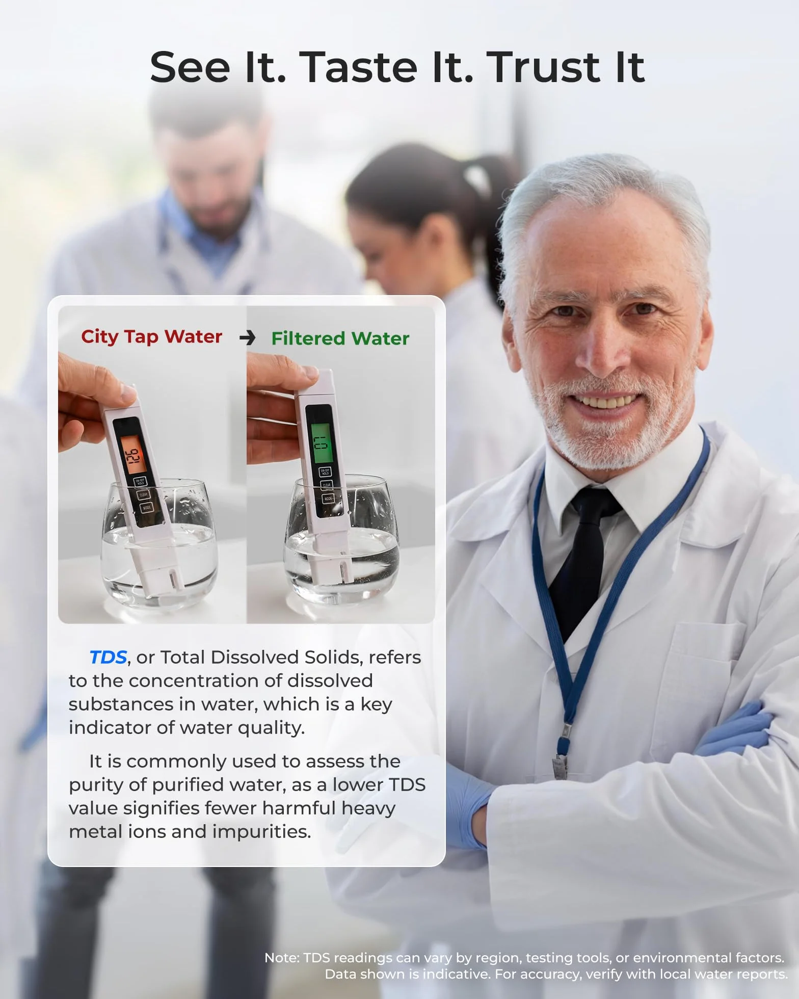 Waterdrop K19-H Riscaldatore Istantaneo con Osmosi Inversa, Distributore Acqua da Tavolo Senza Allacciamento, Riduzione TDS, 4 Livelli Temperatura, Acqua Senza Calcare