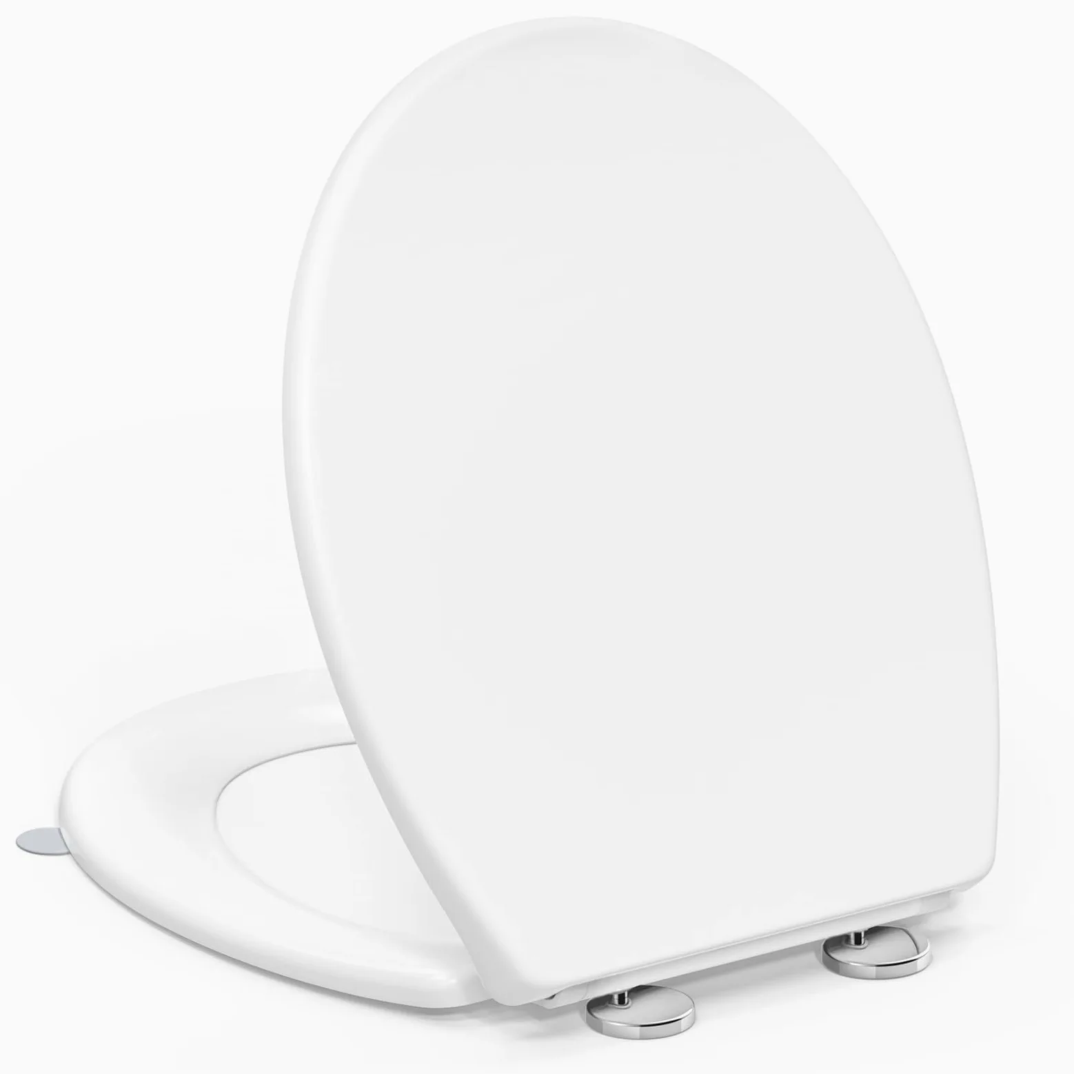 YEAUPE PRO Tavoletta wc Universali O Forma,Sedile WC Urea-Formaldeide Chiusura Ammortizzata tavoletta wc con Sgancio Rapido a un Pulsante, Bianco 44,6 * 37,5 * 5,2CM