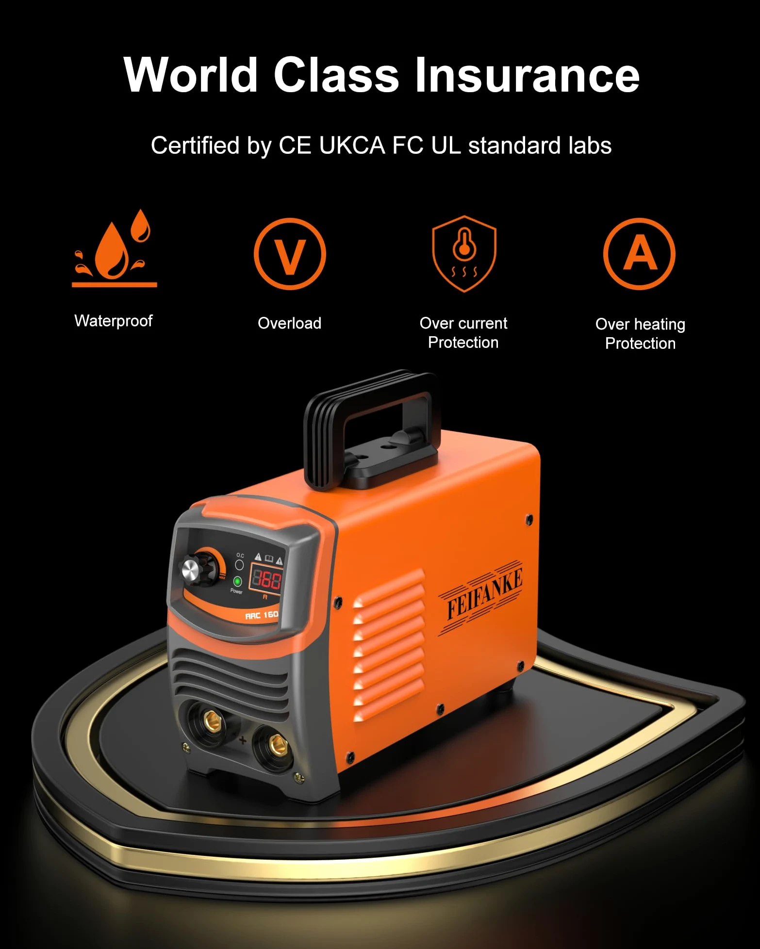 FEIFANKE ARC160 Saldatrice Elettrodo 160A IGBT DC MMA/Lift TIG Saldatrice Inverter con Indicatore LED, VRD, Anti Stick
