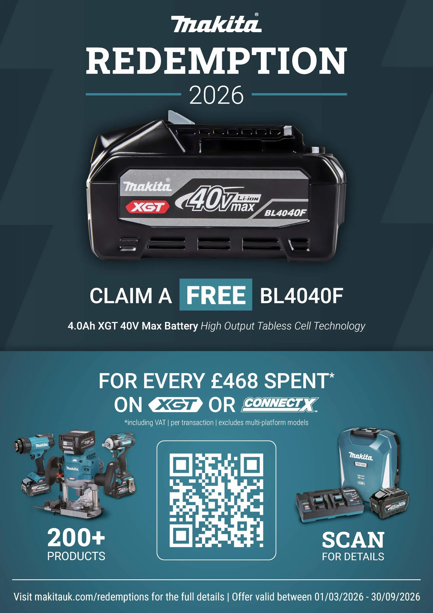 Makita HS012GZ01 40V Max XGT Brushless 165mm Sega circolare fornita in una custodia Makpac - Batterie e caricabatterie non inclusi