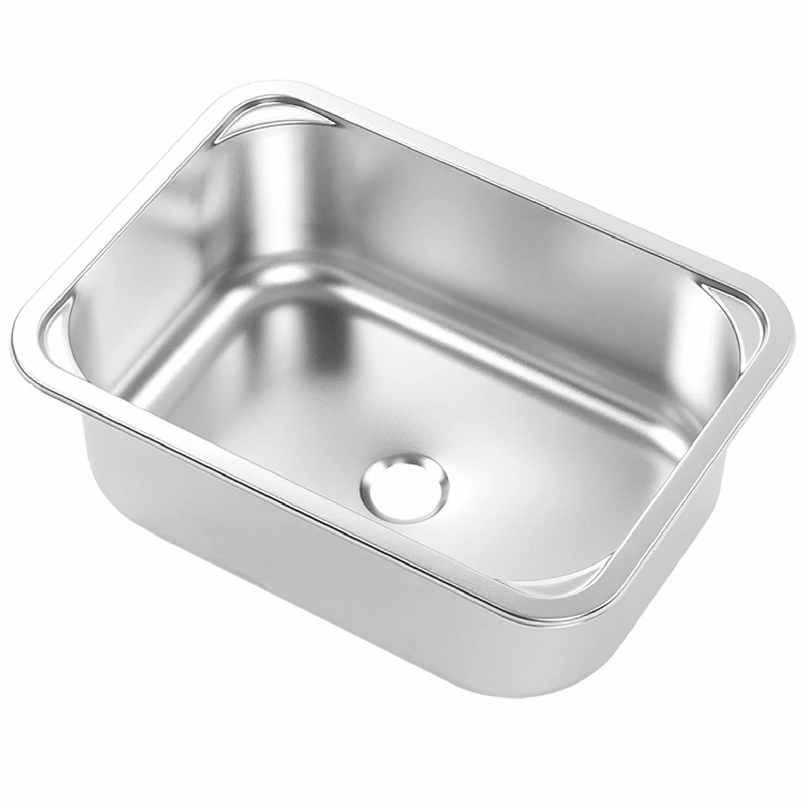 Lavello Quadrato per Lavello Bar Cucina con Montaggio Superiore Quadrato in Acciaio Inossidabile 304, Lavello Bar per Postazione di Lavoro Piccola, Lavello a