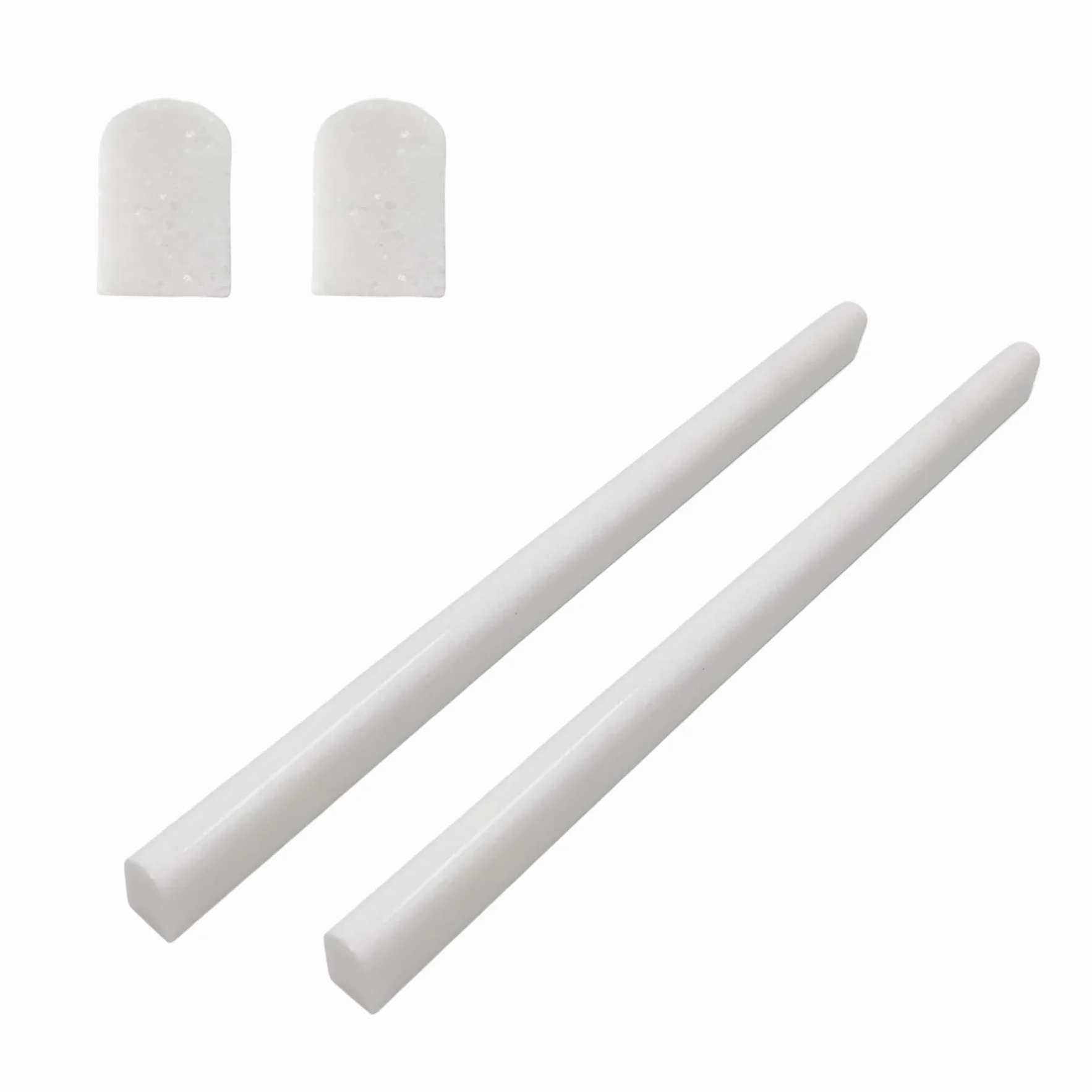 15 piastrelle greche in marmo bianco lucido, bordo da 30,5 cm, per bagno, backsplash, cucina, doccia (bianco)