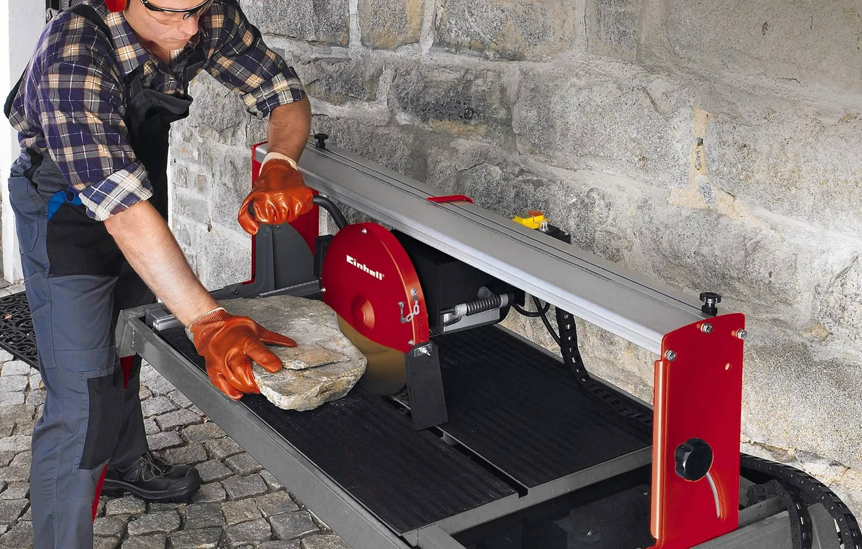 Einhell TE-SC 570 L Tagliapietre (220-240 V, 50 Hz, 1500 W, giri al min. 3000, taglio max 60x570 mm, incl. disco diamantato Ø 250)