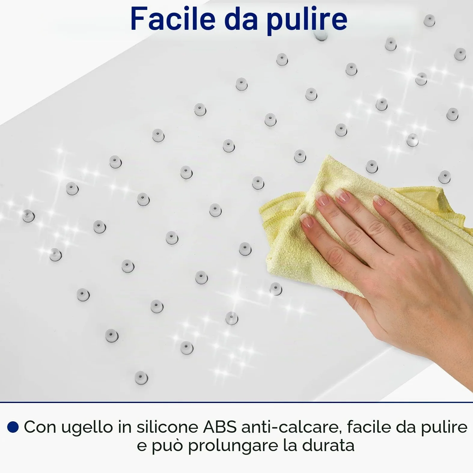 LARS360 Pannello doccia rubinetto doccia in acciaio inox 4 in 1 sistema doccia con doccetta a pioggia, doccia a pioggia, doccia a cascata, set doccia per bagno doccia, pannello doccia bianco