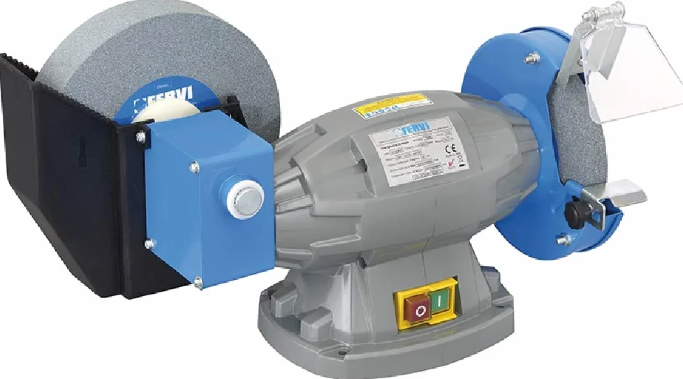 SMERIGLIATRICE COMBINATA DA BANCO CON MOLA AD ACQUA E MOLA A SECCO FERVI S503