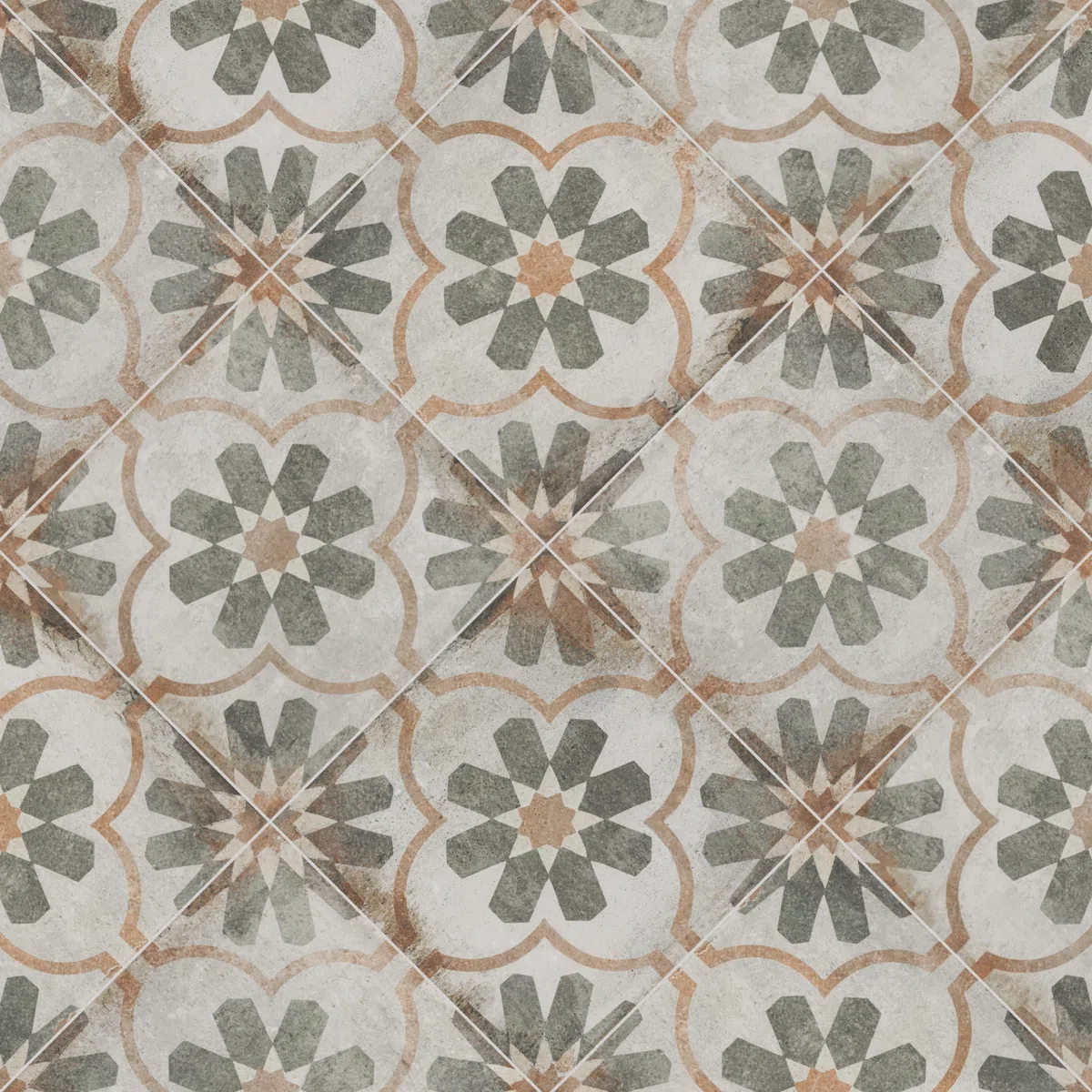 SomerTile FNUDADFL Artefatto Décor Pavimento e Parete in Porcellana, 22,2 x 22,2 cm, Piastrella Firenze