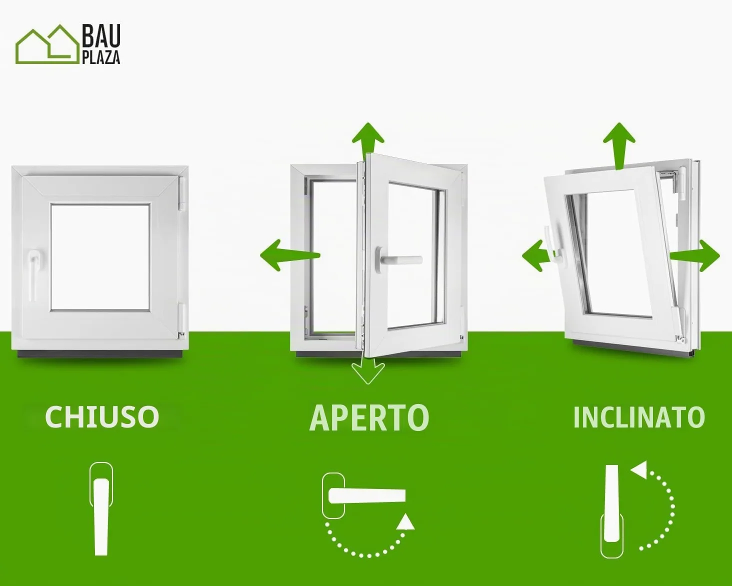 Finestra Serramenti in pvc Bianco - Vetro camera Larghezza x Altezza 70 x 70 cm apertura Destra 700 x 700 mm Funzione Girevole - Ottima scelta