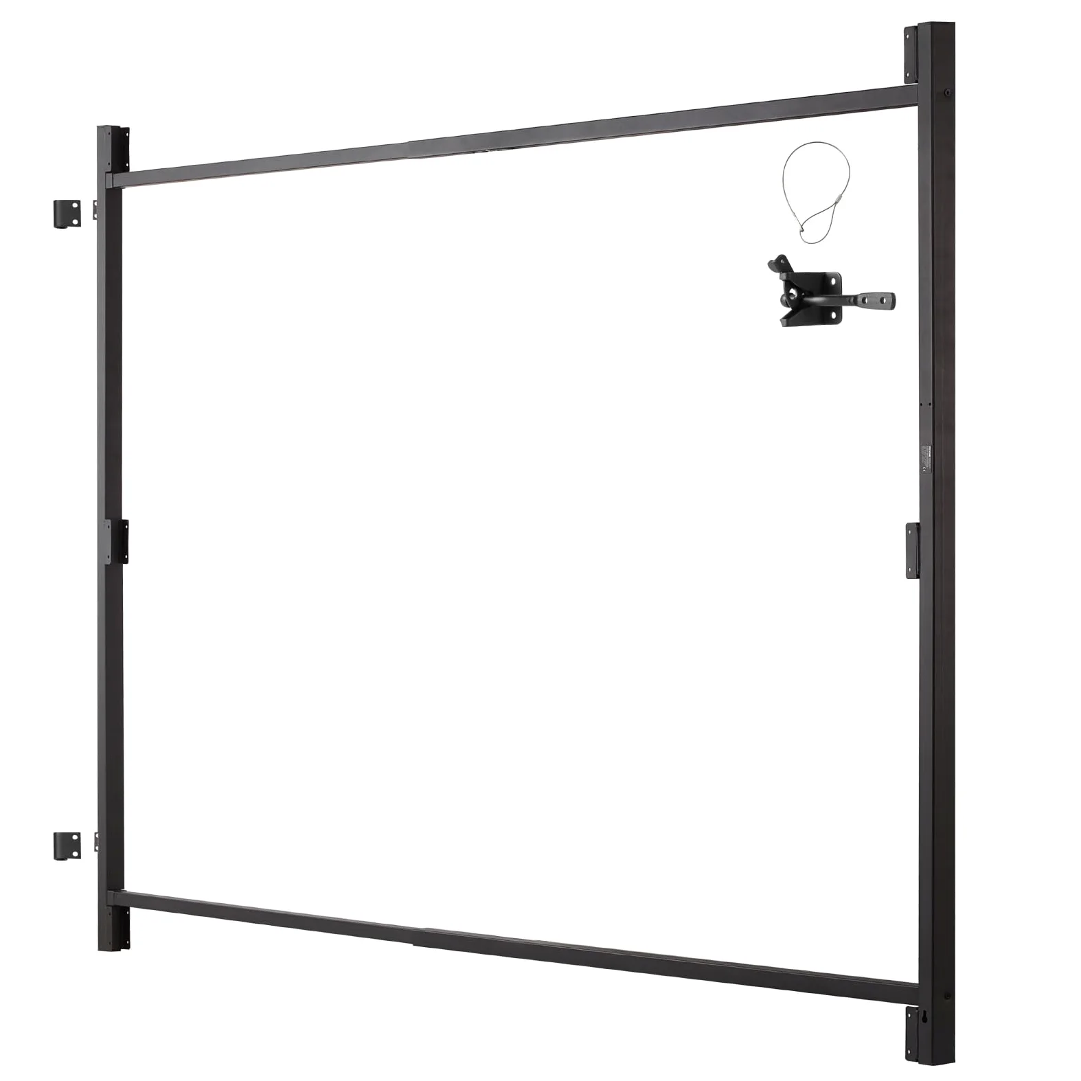 VEVOR Kit di Costruzione Cancello per Aperture Larghe 1524 a 2438 mm Recinzione Alta 1828,8 a 2133,6 mm Kit Telaio Cancello Completo Anti-Cedimento con Serratura a Scatto e Viti, Recinzione in Legno