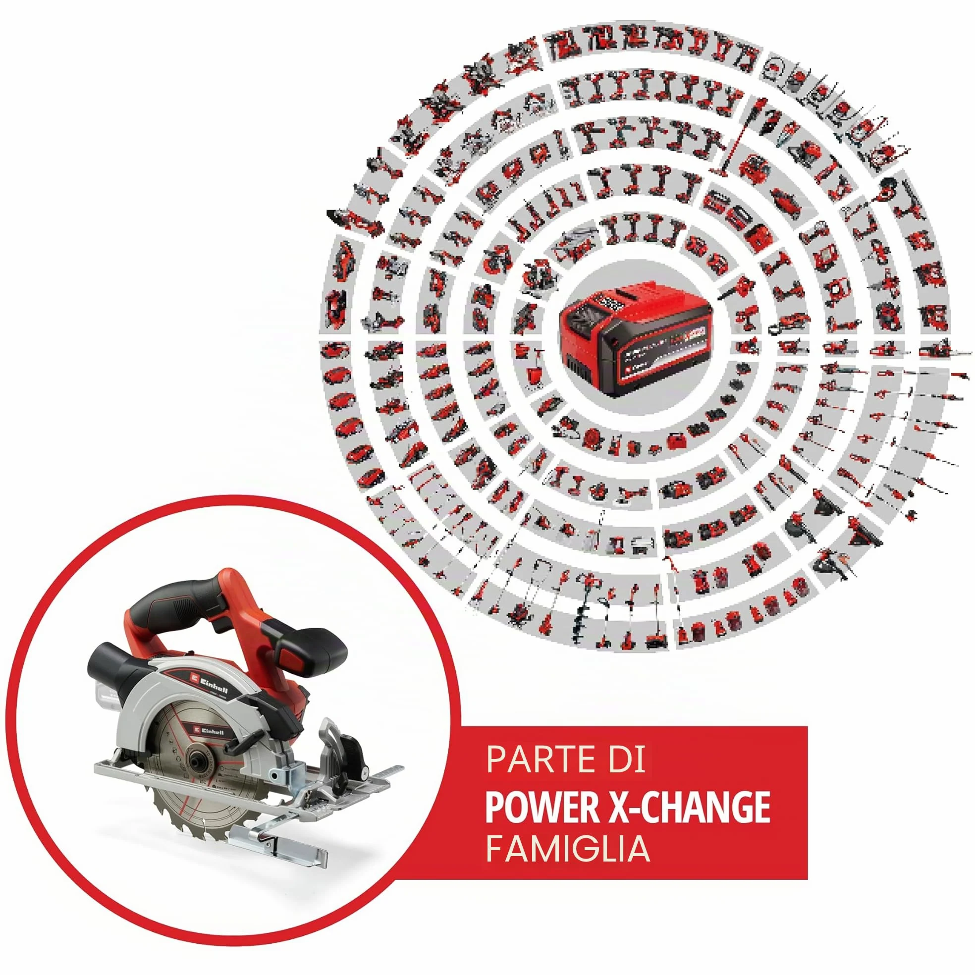 Einhell 4331207 Circolare Fili Te-CS 18/165-1 Li-Solo Power X-Change (Tavolo per Sega Realizzato in Alluminio, Montaggio Semplice Attrezzi, Fornito Senza Batteria o Carico)