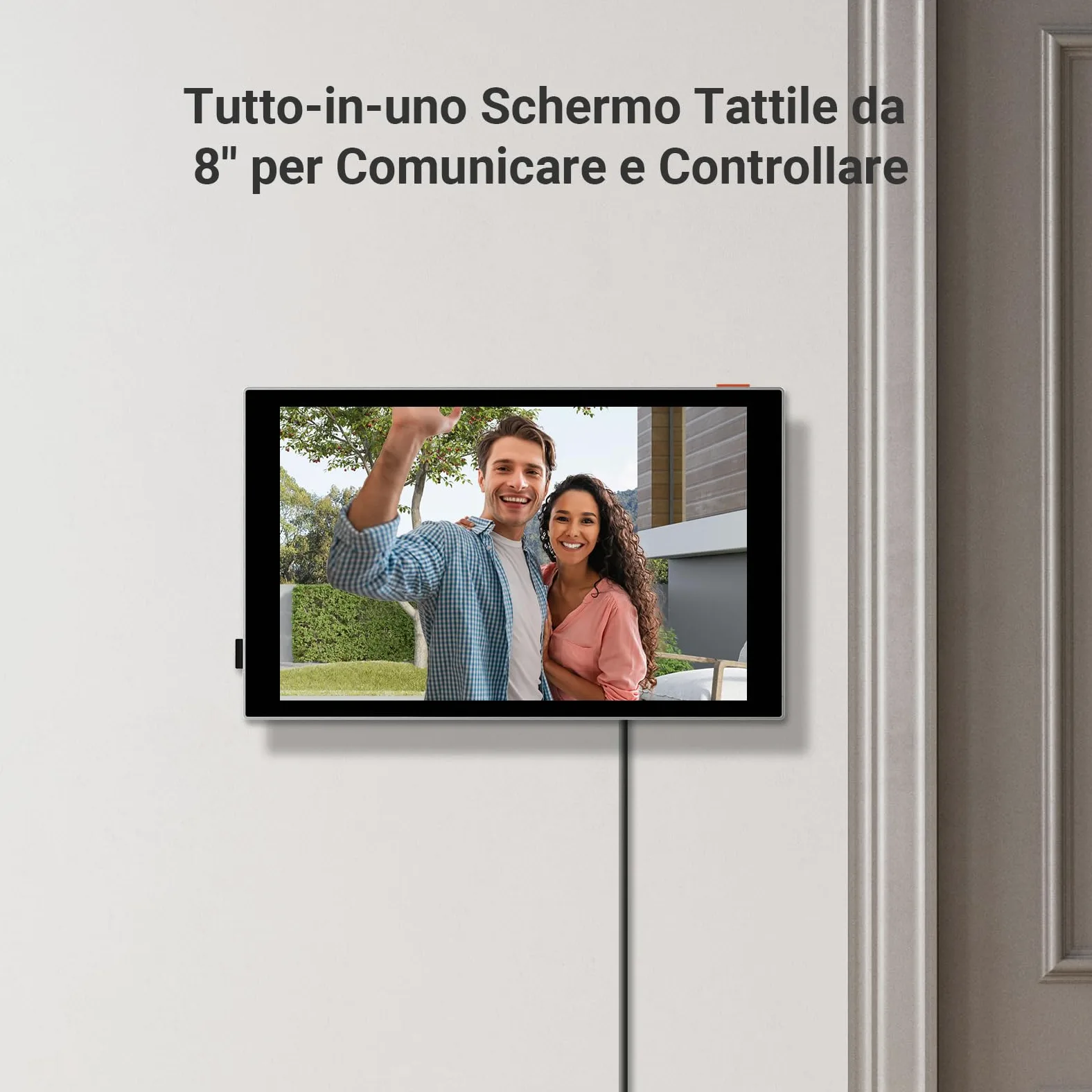 EZVIZ 4K Videocitofono Connesso, Videocitofono, 8 Pollici Monitor Touch, Riconoscimento Palmo/Visto, Sblocco a Distanza, 2 Fili, Rilevamento Umano, Opzione RFID, Impermeabile, WiFi Dual-Band, HP7 Pro