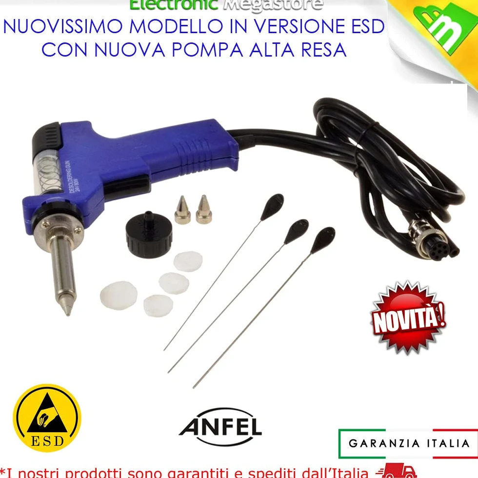 DISSALDATORE ZD-985 ESD STAZIONE PISTOLA DISSALDANTE DESOLDERING STATION DESOLDER 80/130 WATT