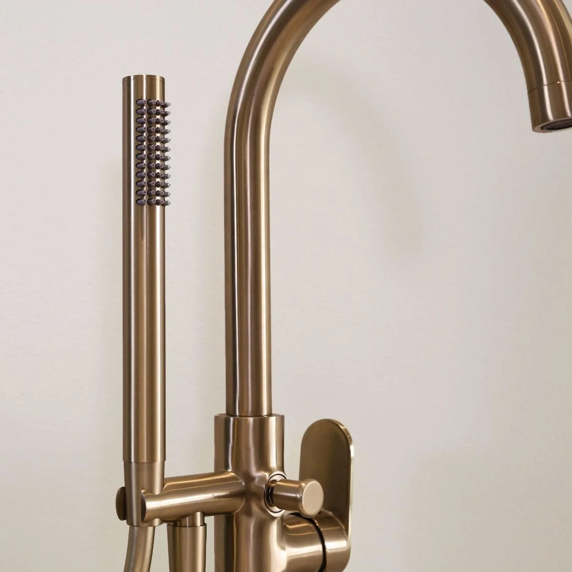 Essebagno 9026031 Colonna meccanica da terra Charme II in rame spazzolato per vasca freestanding