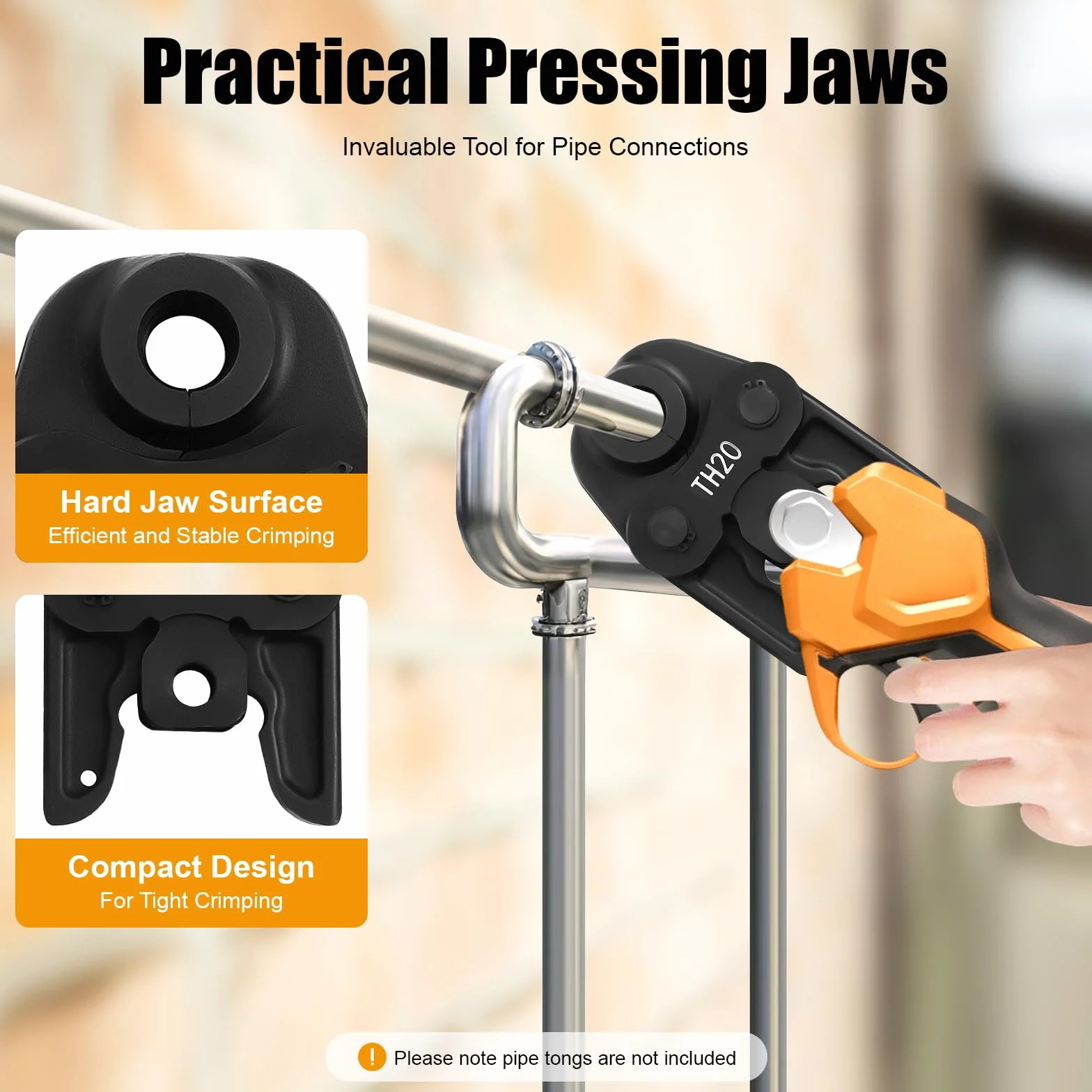 Ganasce a pressa, pinza con profilo TH 16 20 26, tubo composito, per tubi compositi in alluminio e plastica