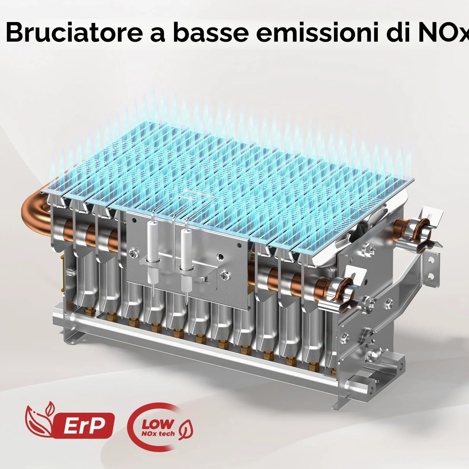 CAMPLUX BD300NG Scaldabagno a Gas 11 Litri, ErP/Low NOx, a Metano, 20mbar, 22kW, 3V, Bianco