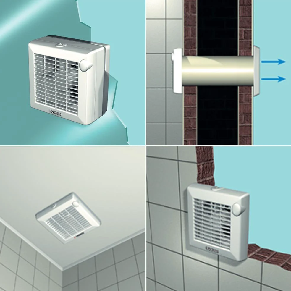Vortice M 100/4" 11222 Aspiratori M100/4 A LL, 18 W, 37.5 Decibel, Plastica, Bianco (Weiß)