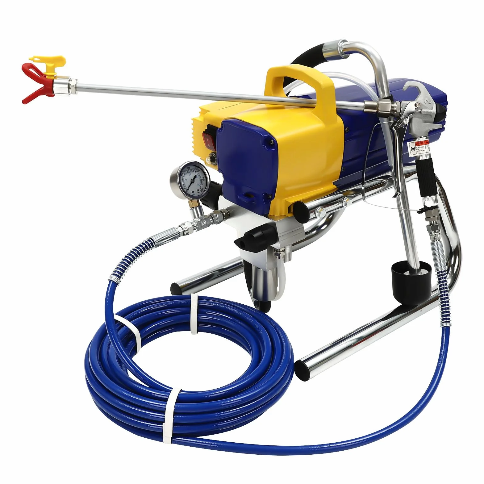 Spruzzatore per vernice Airless da 1800 W, spray per vernice da parete, protezione da surriscaldamento e funzione di auto-stop, capacità di estrazione di 1,8 l/min per edifici