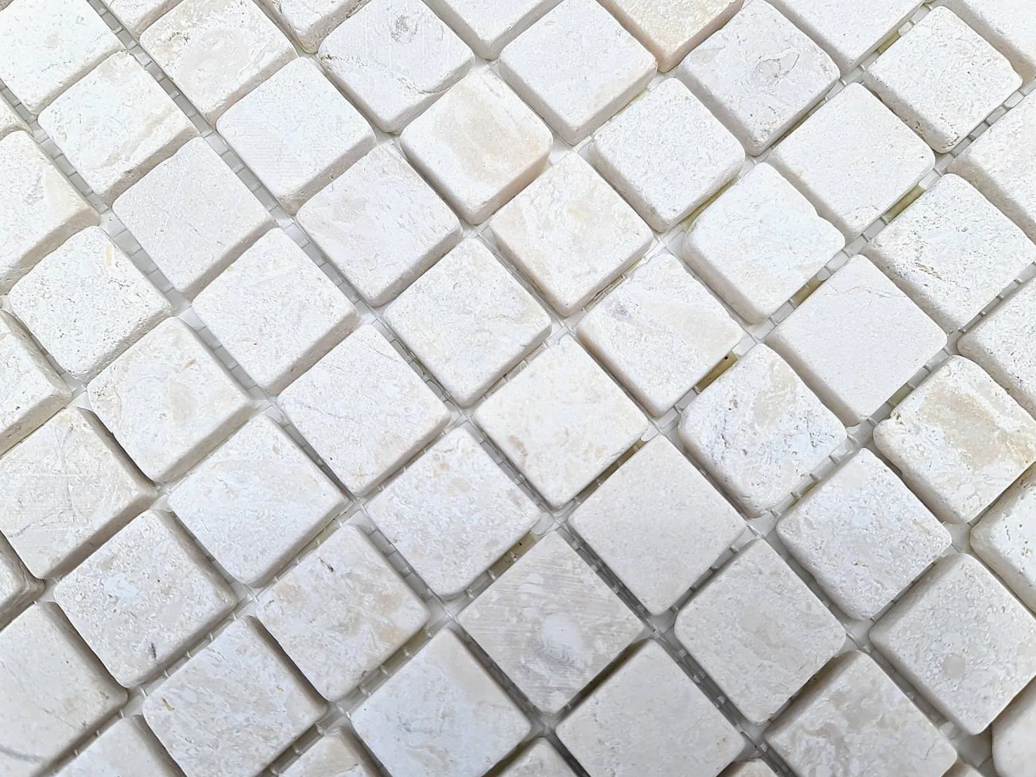 Piastrella a mosaico in marmo Thumbnail bianco