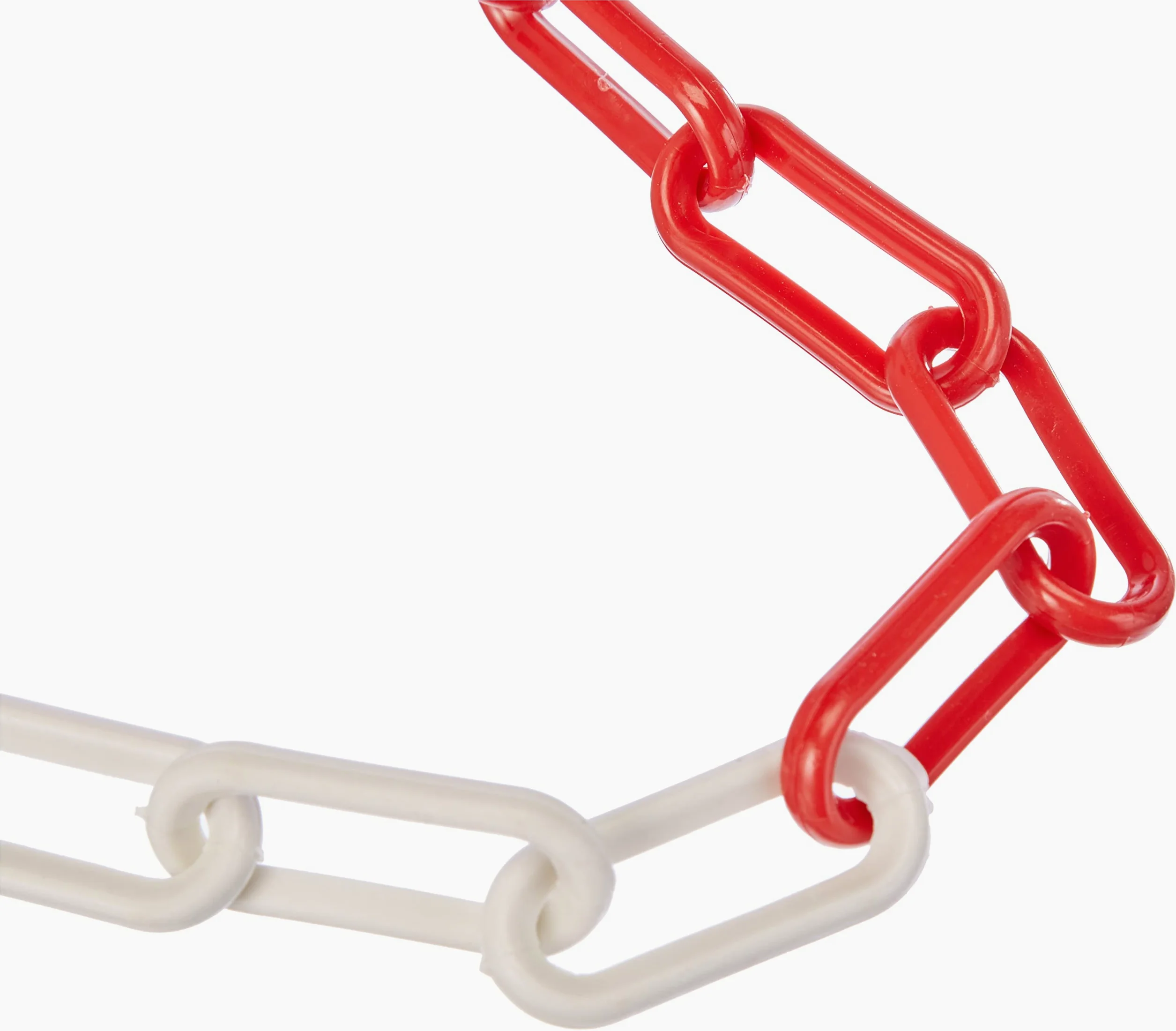 AFT 1041000 – Catena in plastica, bicolore, 6 mm, rotolo da 25 m, Rosso/Bianco