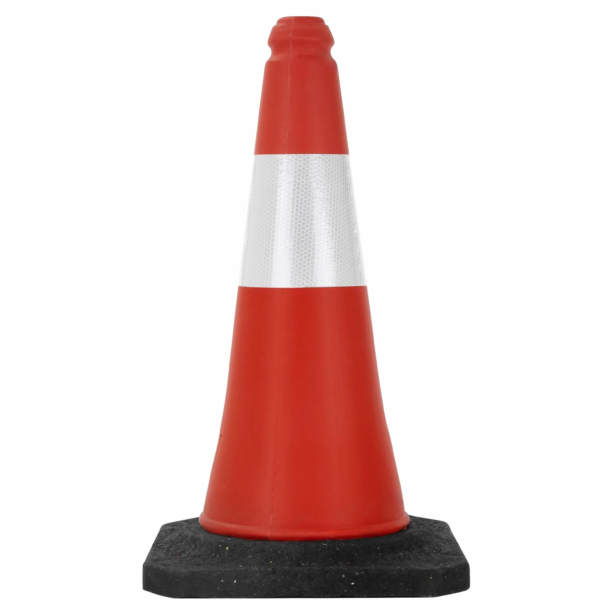 ECD Germany Set 20x Coni Stradali Segnaletici per Il Traffico da 51 cm Rosso e Bianco Coni con Strisce Bianche Riflettenti Piloni con Base Pesante di Avvertimento Cono di Marcatura di Segnalazione