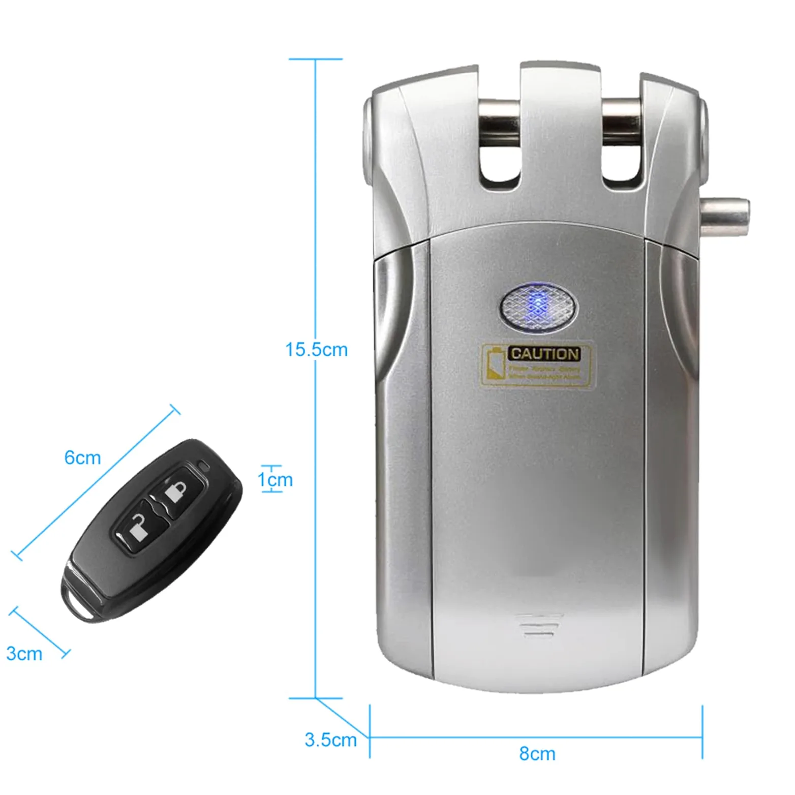 WF-018 Telecomando wireless Blocco Sicurezza Invisibile Keyless Door Entry Blocco intelligente In lega di zinco metallo con 4 chiavi remote Smart Home Villa Office Access Control Sistema