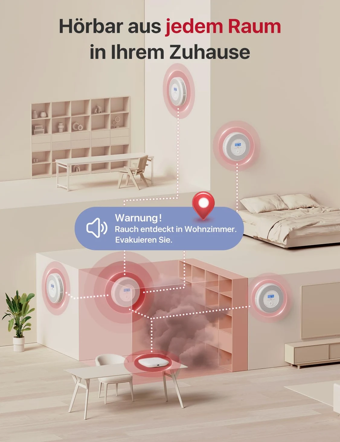 X-Sense Rilevatore di fumo e monossido di carbonio, con funzione di allarme vocale (Solo In Tedesco), funzionalità App richiede stazione base SBS50 (non inclusa), XP0A-MR, 2 pezzi