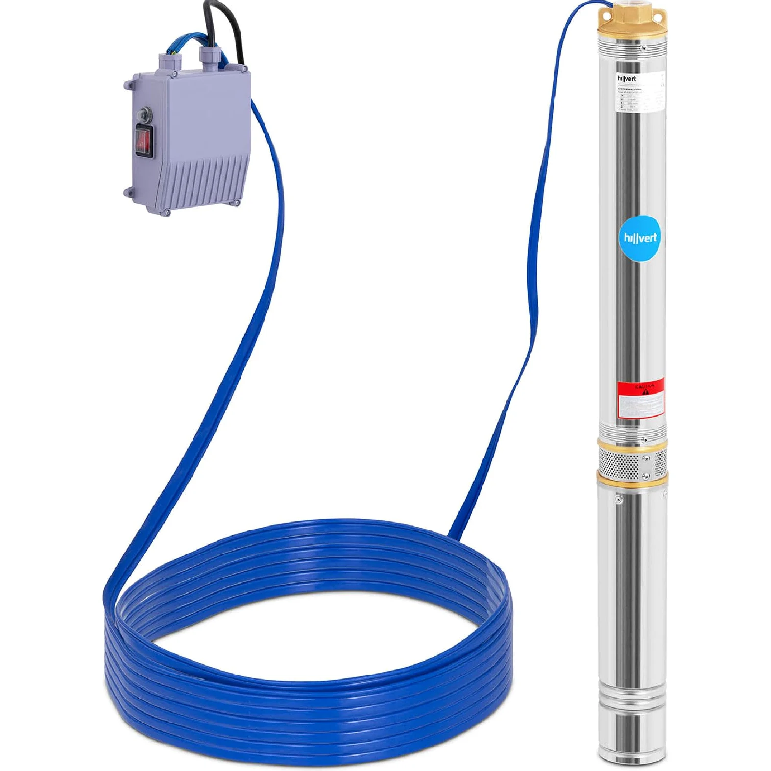 Pompa Sommersa per Pozzo Elettropompa Sommersa HT-ROBSON-SP1100-101 (6.000 l/h, 1.100 W, Acciaio Inox, Diametro: 95 mm)