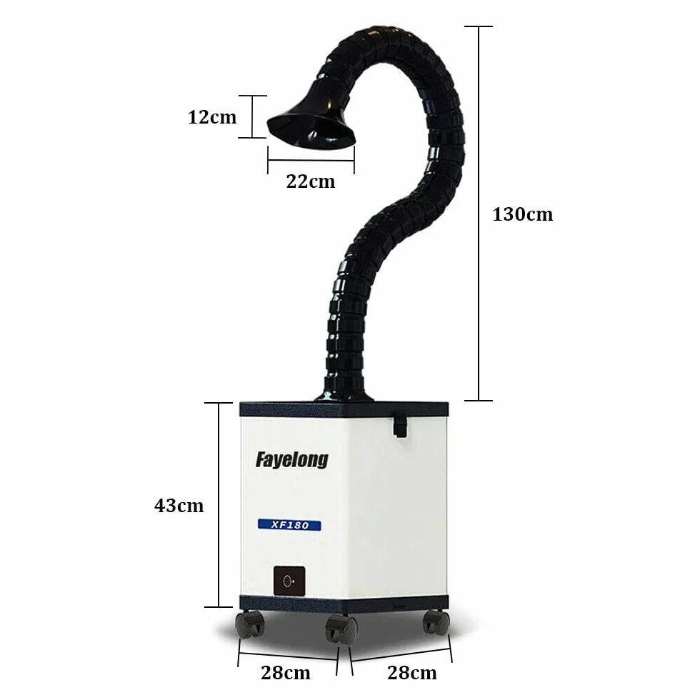 Fayelong Assorbitore Aspiratore Estrattore Di Fumo Saldatura Portatile Filtrazione A Tre Strati Con Copertura In Gomma 220V