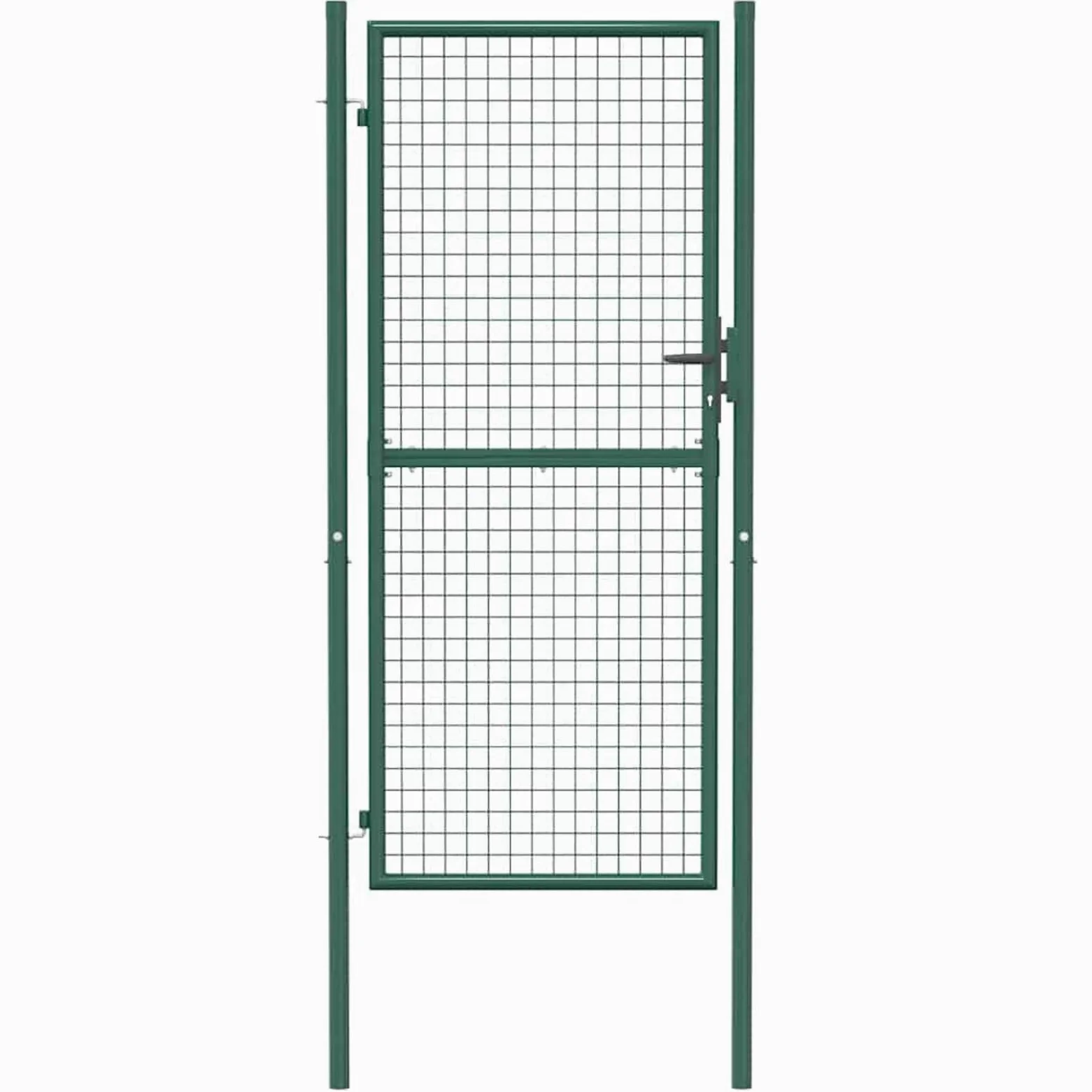 Gecheer Cancello,per Recinzione,da Giardino,Singolo,in Acciaio,Verde,100x250 cm,Cancello Singolo,Cancello da Giardino,Cancello Metallo,Cancello Acciaio,Cancello per Esterno