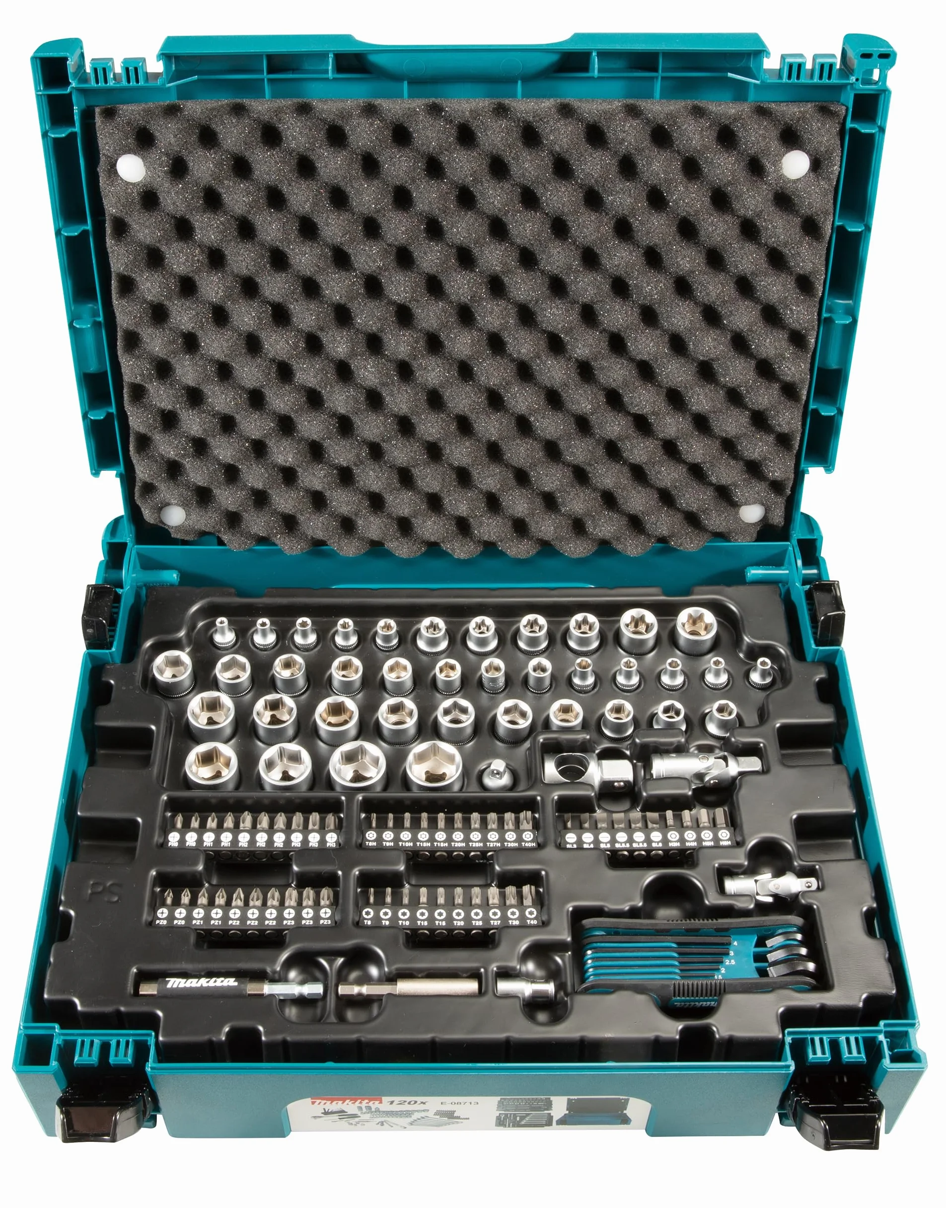 Makita E-08713 JUEGO DE HERRAMIENTAS MANUALES E-08713, MAKITA 120 PIEZAS