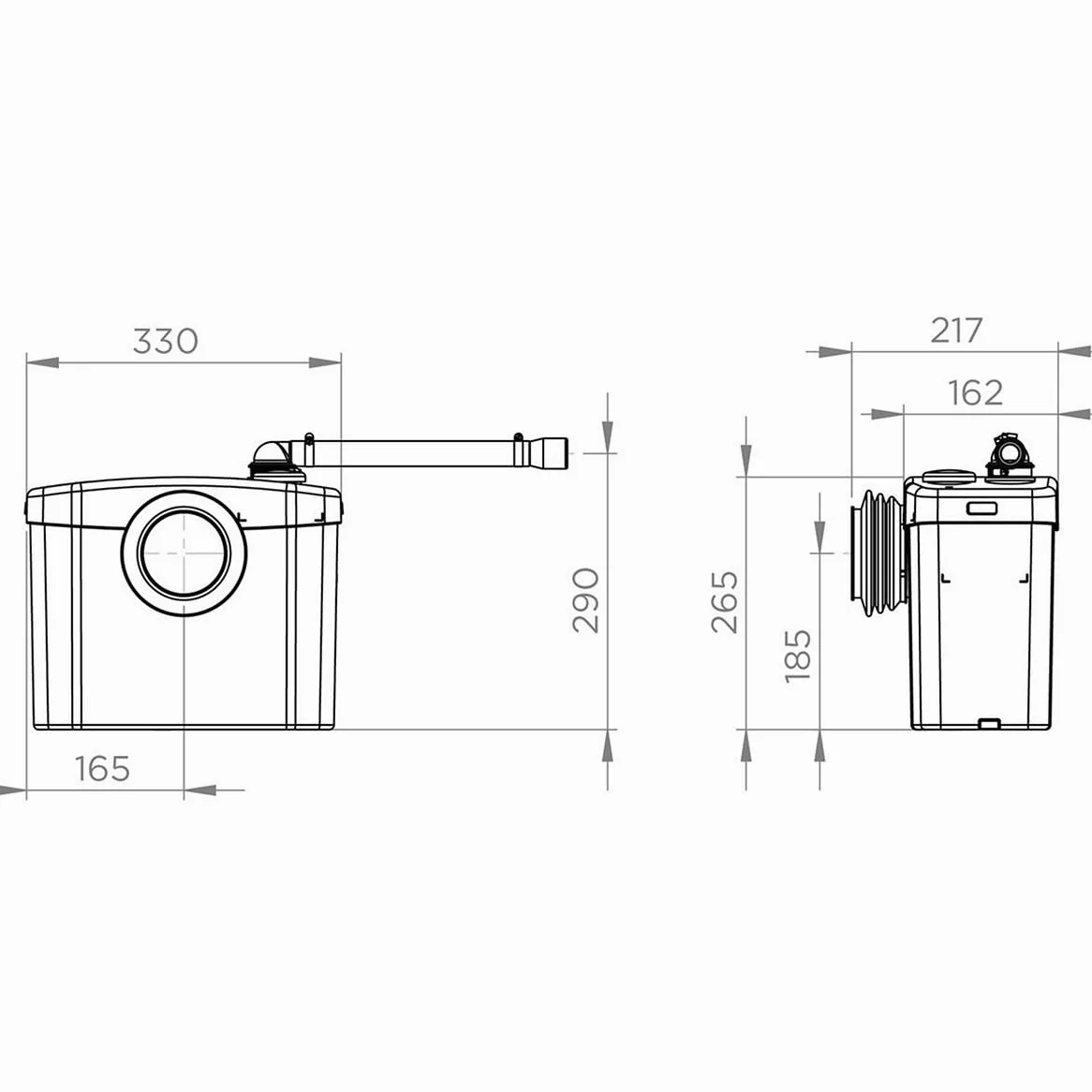 SFA Pompa per acque reflue Silence Macinatore 400 W per WC tradizionali