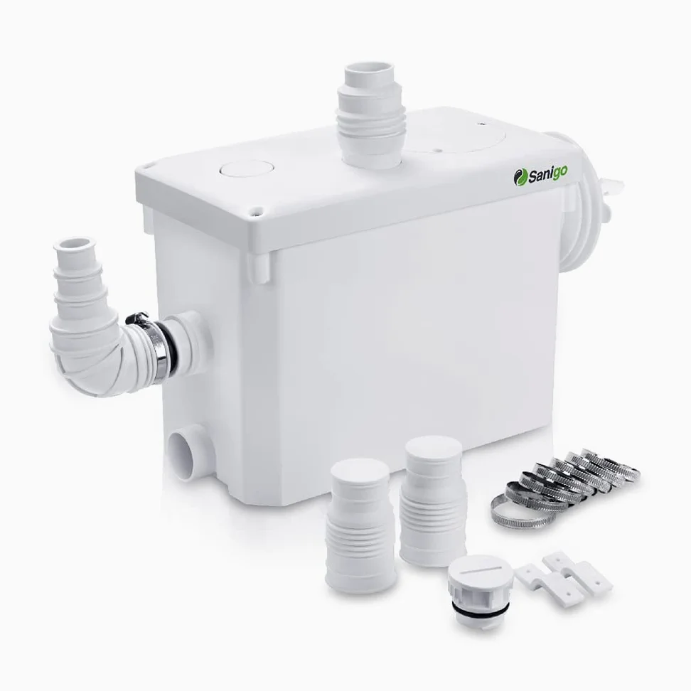 SANI-P420i Trituratore Sanitario per lo scarico delle acque reflue WC, Doccia, Lavabo, Lavatrice, Lavastoviglie